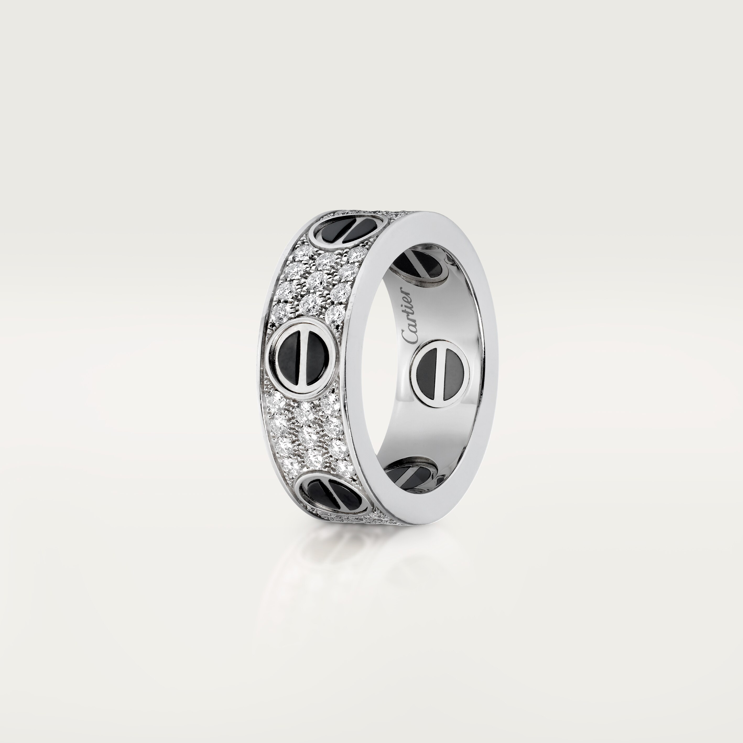 #LOVE# ring, classic model, paved, ceramic, image 5