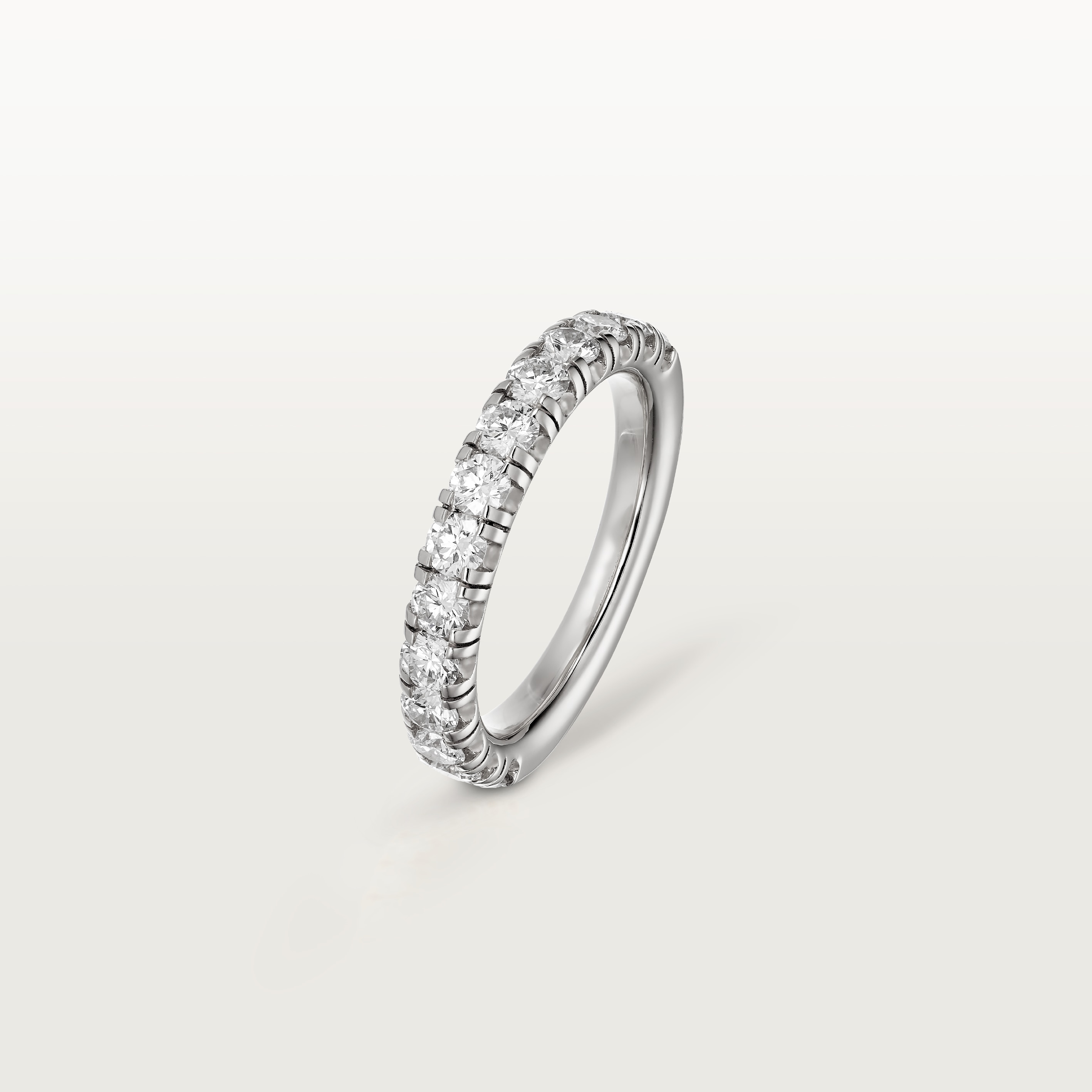 Etincelle de Cartier wedding band, 3.5 mm width, semi-paved