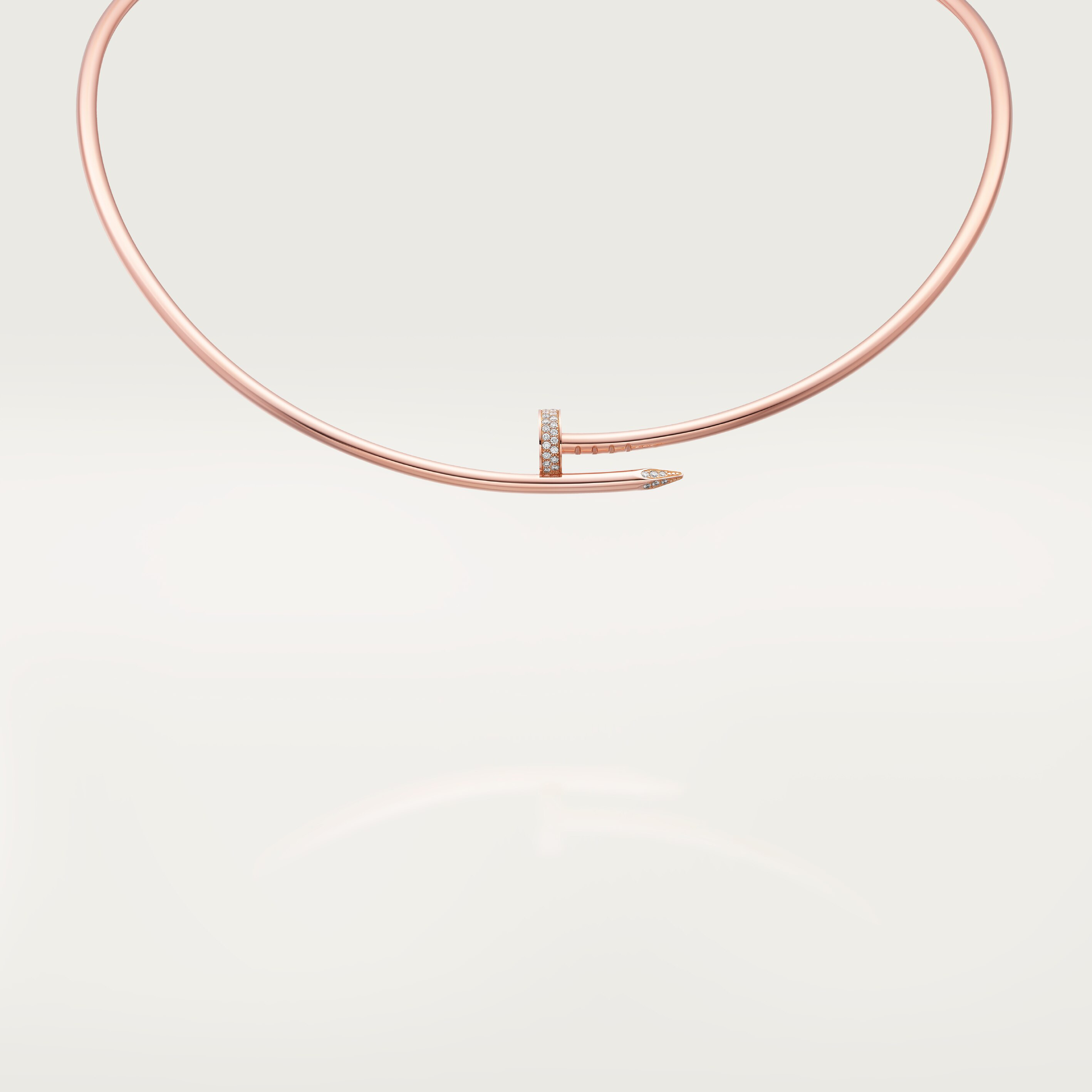 Juste un Clou torque necklace, small model, diamonds