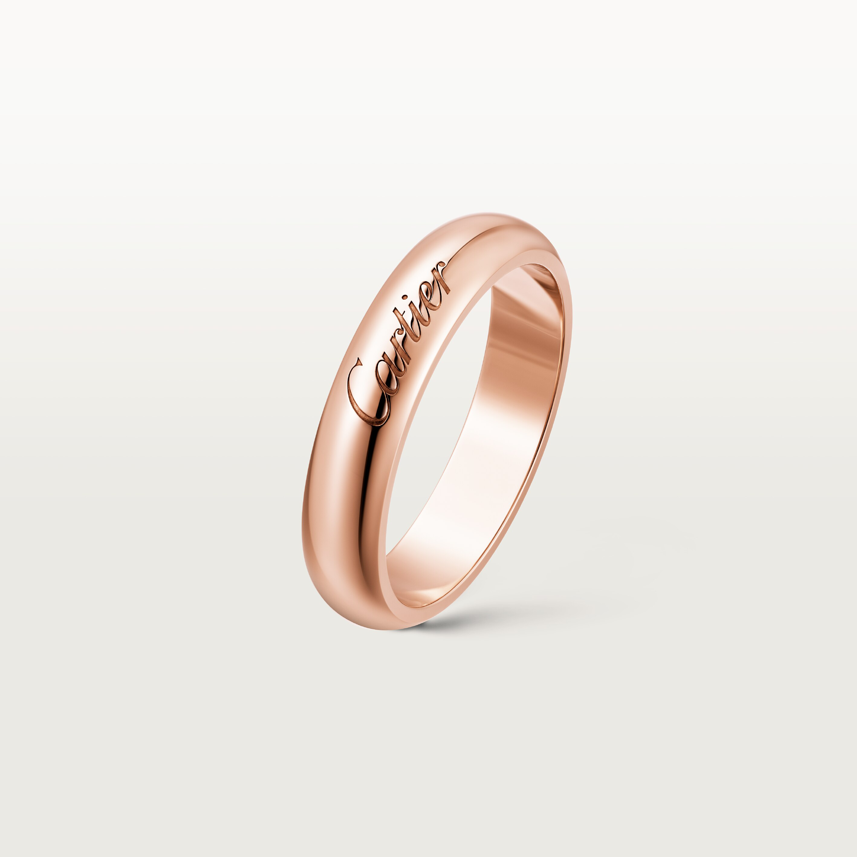 C de Cartier wedding band, 4 mm width