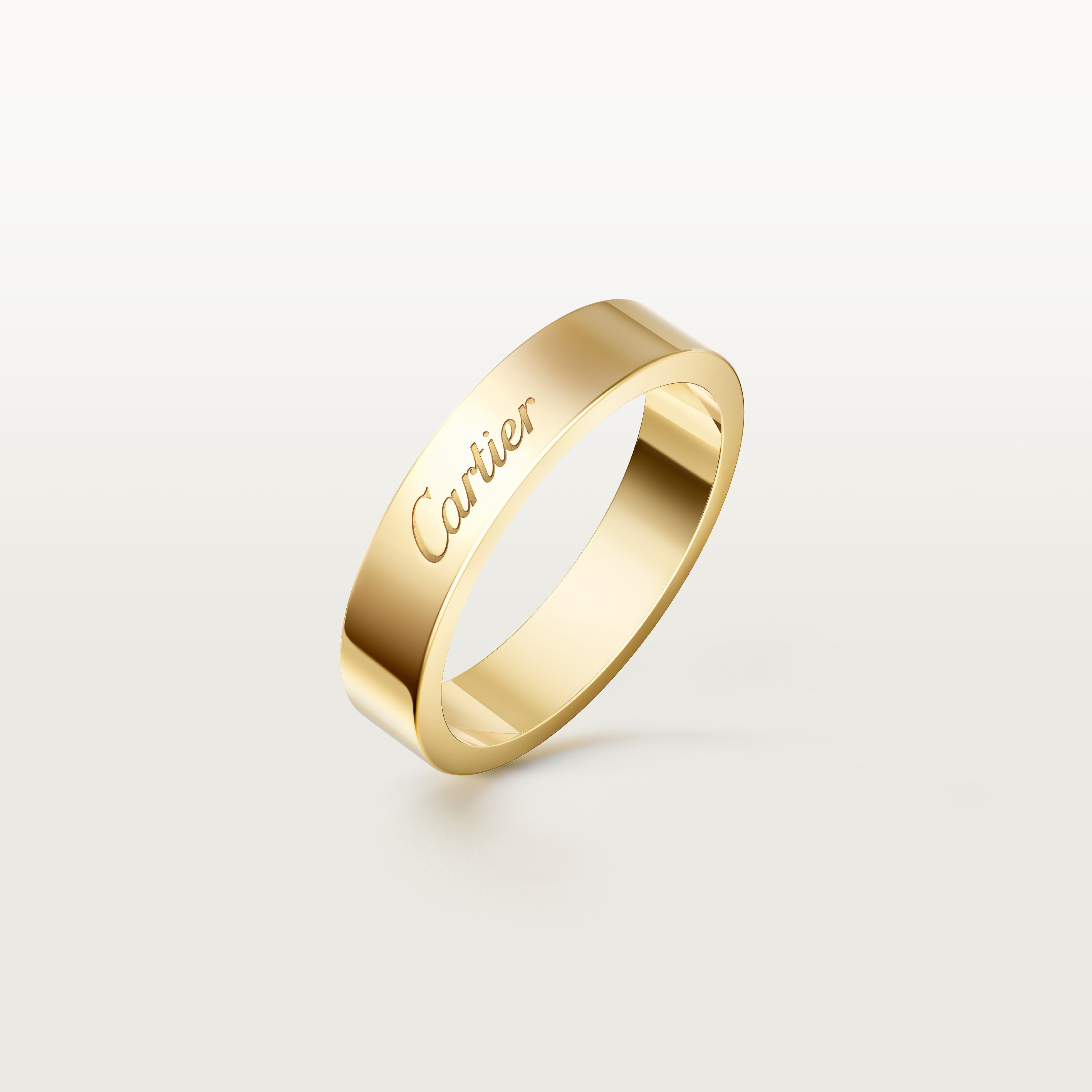 C de Cartier wedding band, 4 mm width