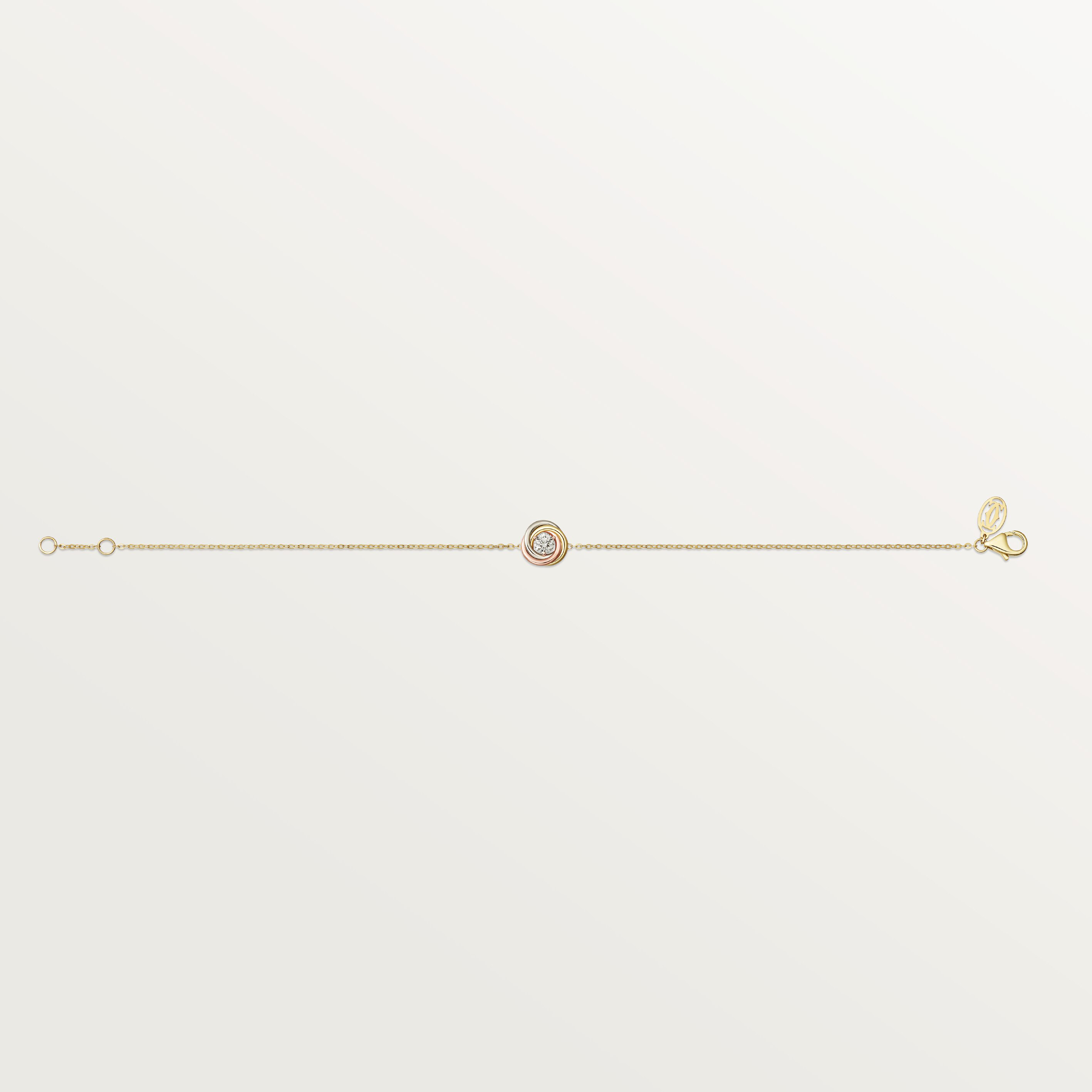 Trinity bracelet, on chain, 1 diamond, image 6