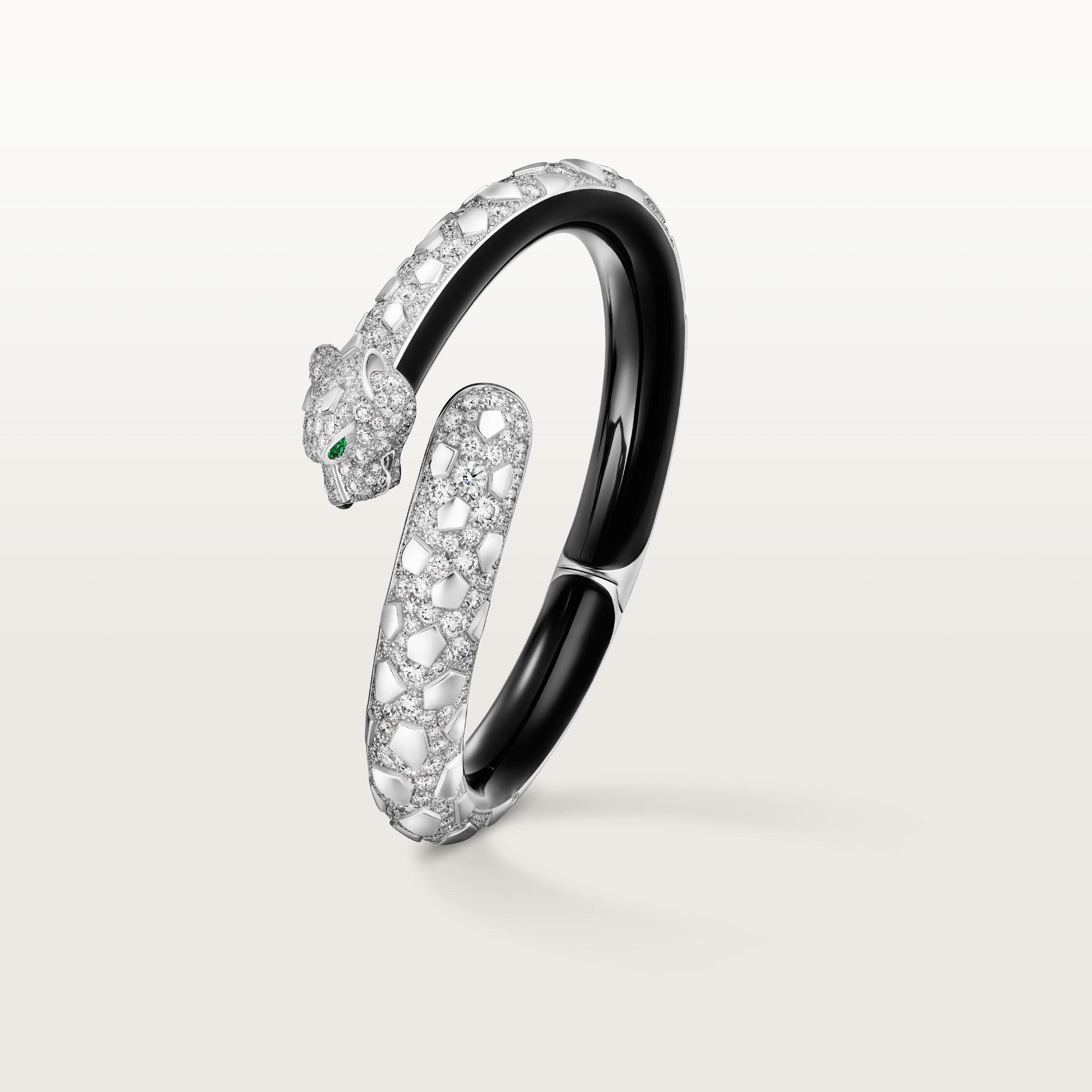 Panth&egrave;re de Cartier bracelet, black lacquer, paved 