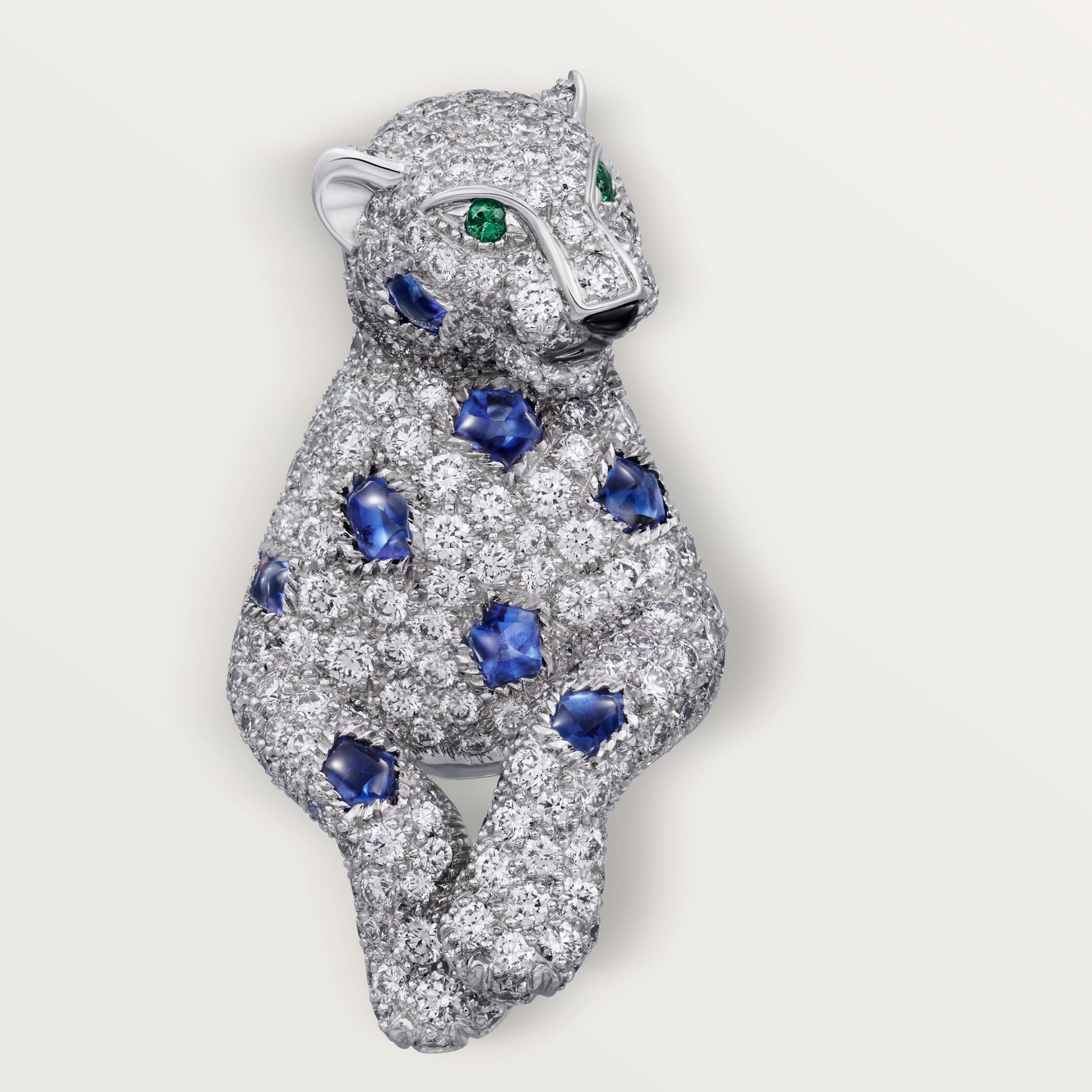 Panth&egrave;re de Cartier earrings, sapphires, paved