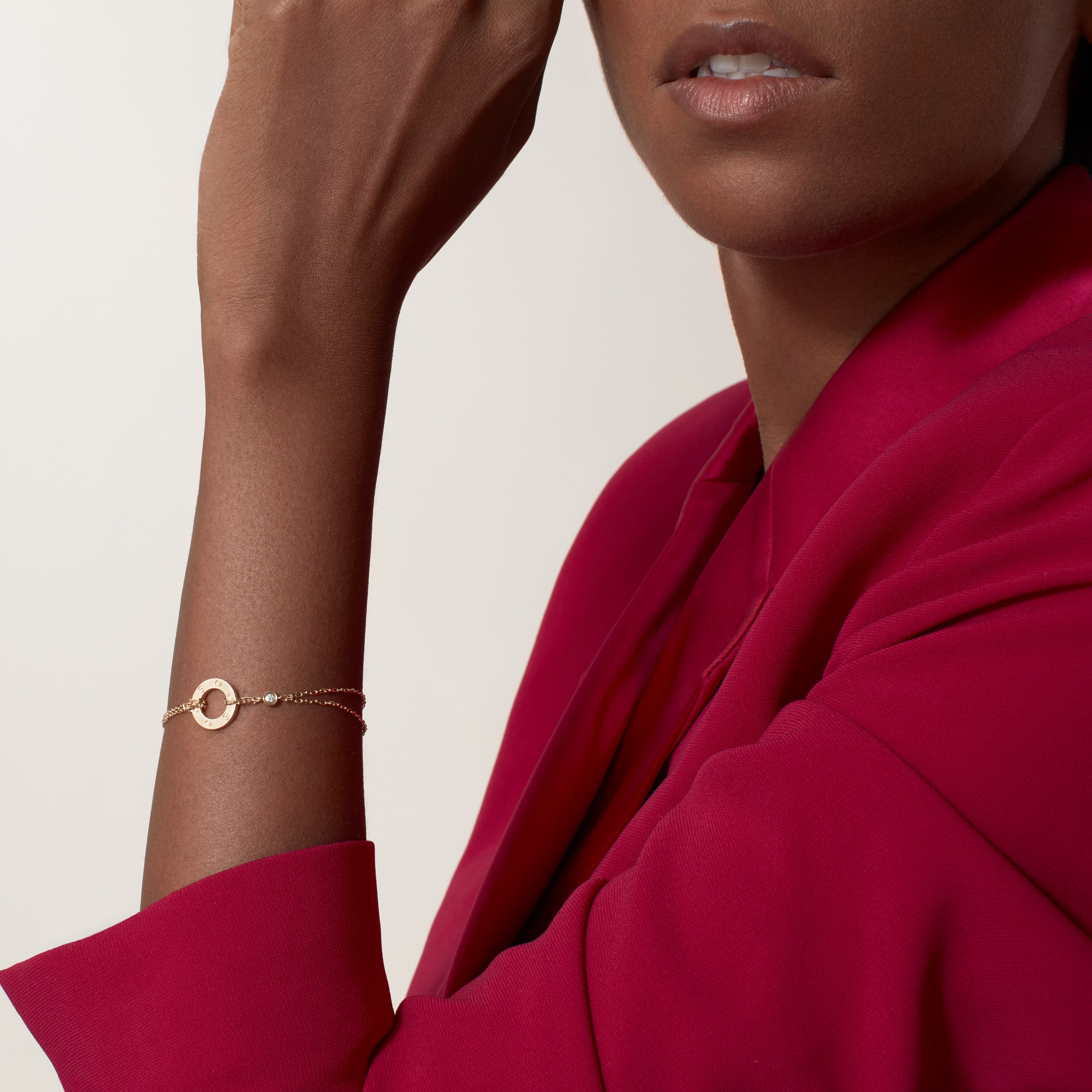 #LOVE# bracelet, on chain, 2 diamonds