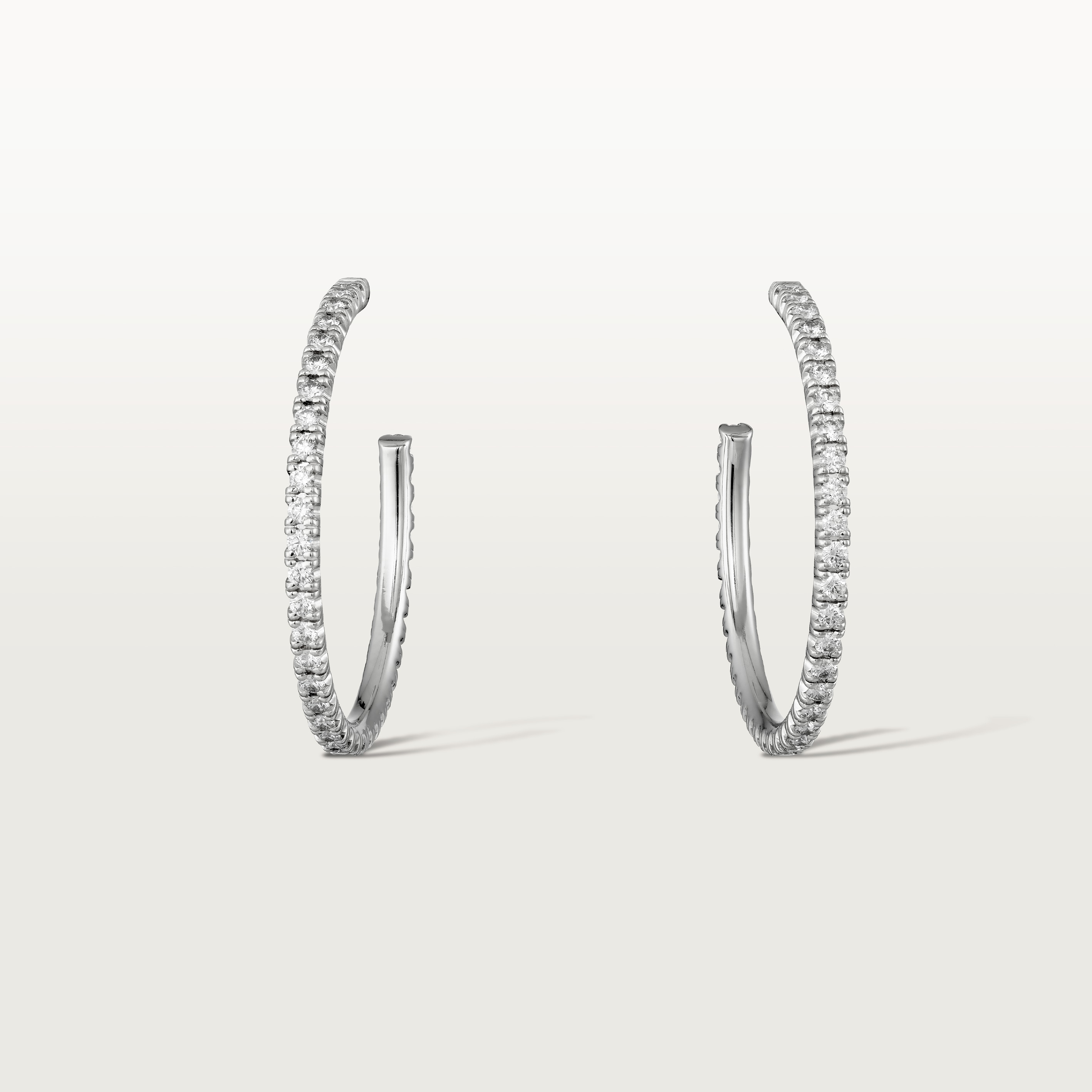 Etincelle de Cartier hoop earrings, medium model, paved