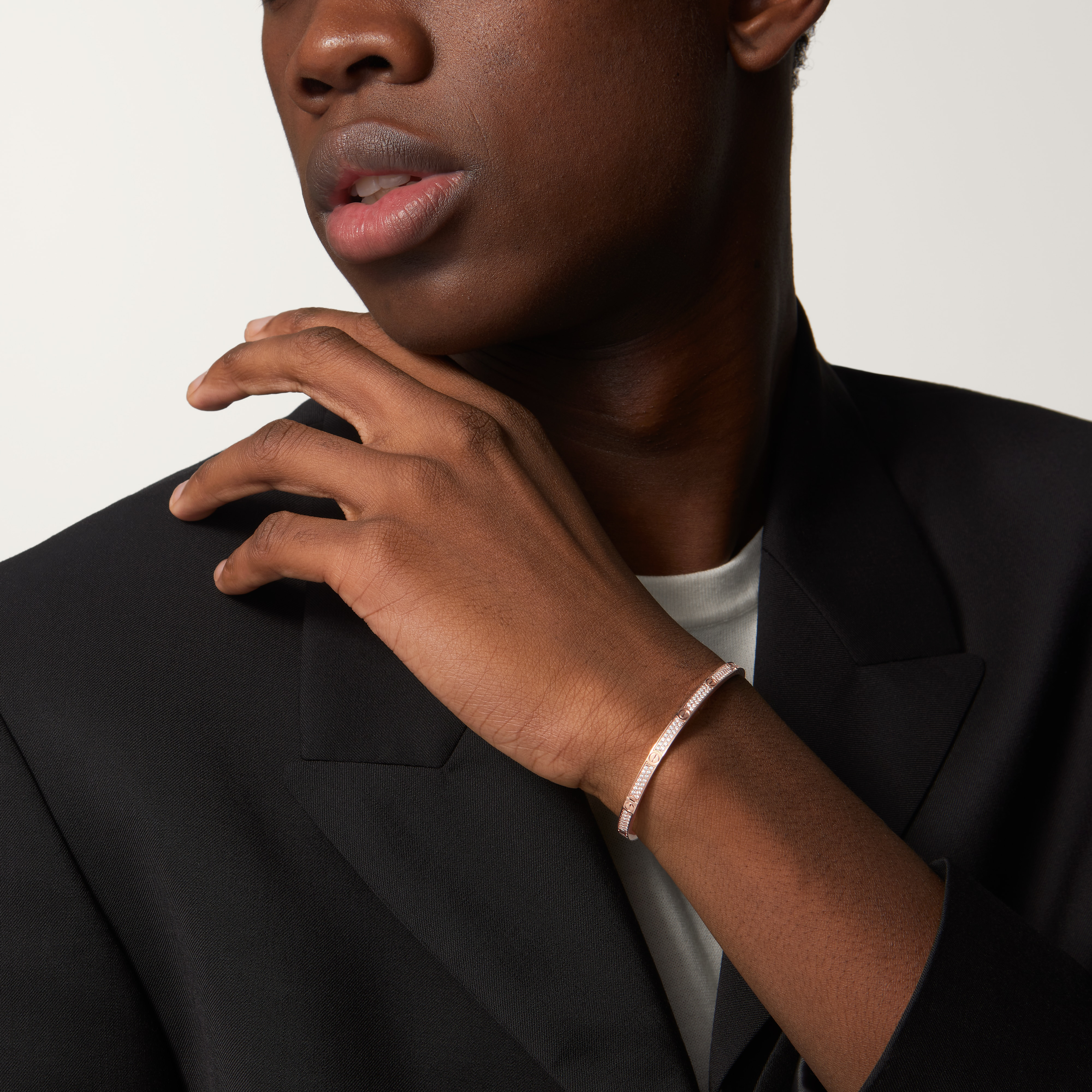 #LOVE# bracelet, small model, paved