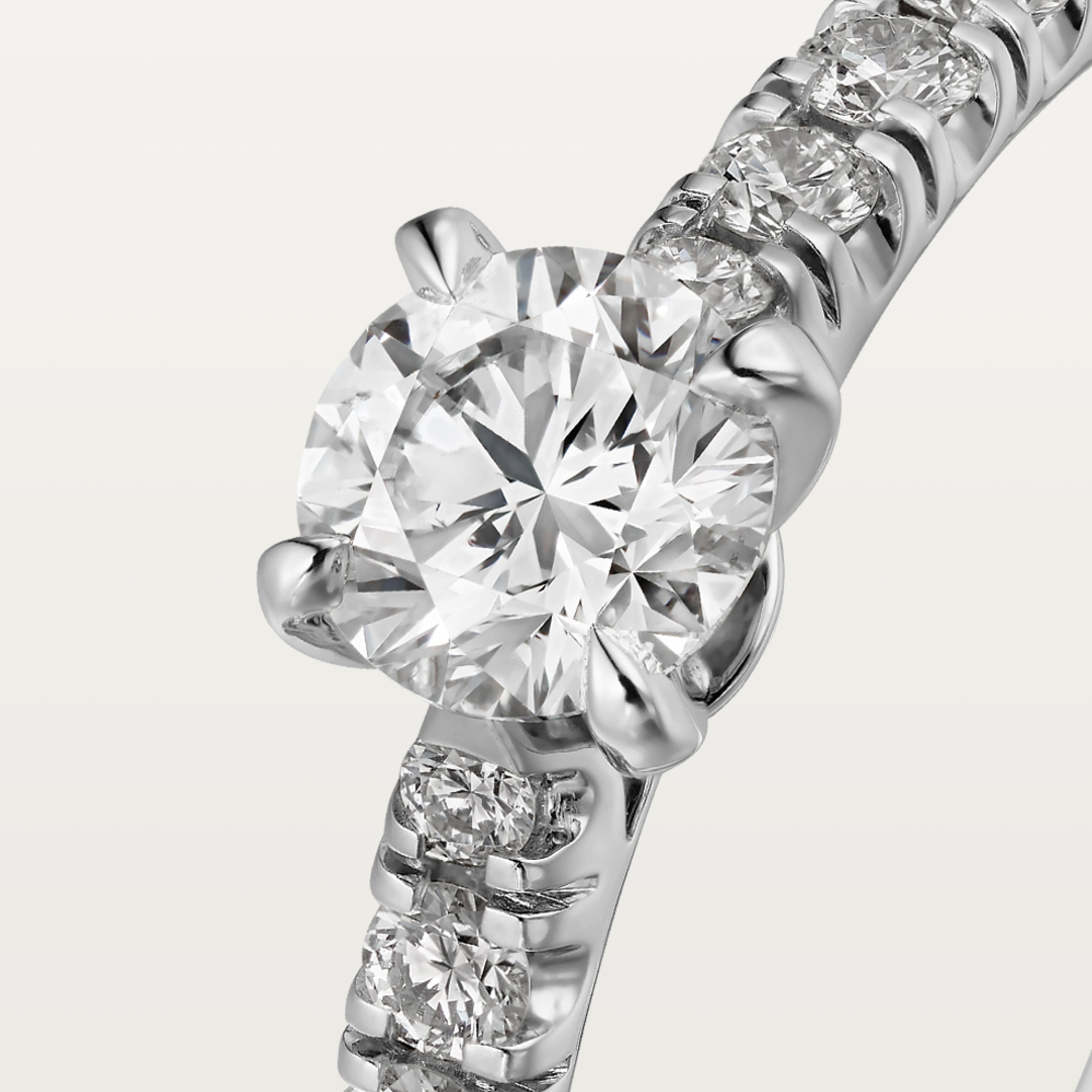 1895 solitaire, brilliant-cut diamond, paved , image 9