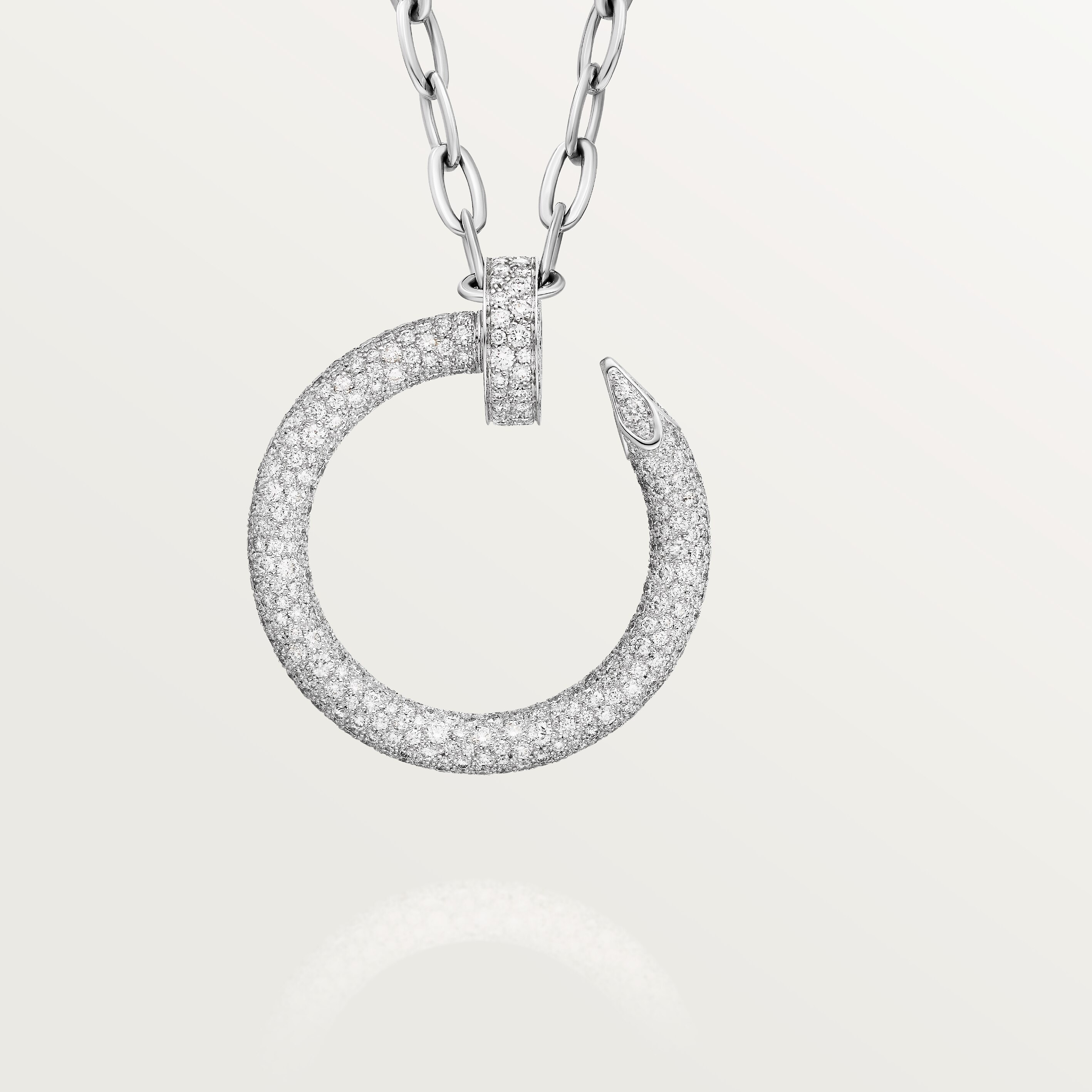 Juste un Clou long necklace, multiwear, extra-large model, paved 