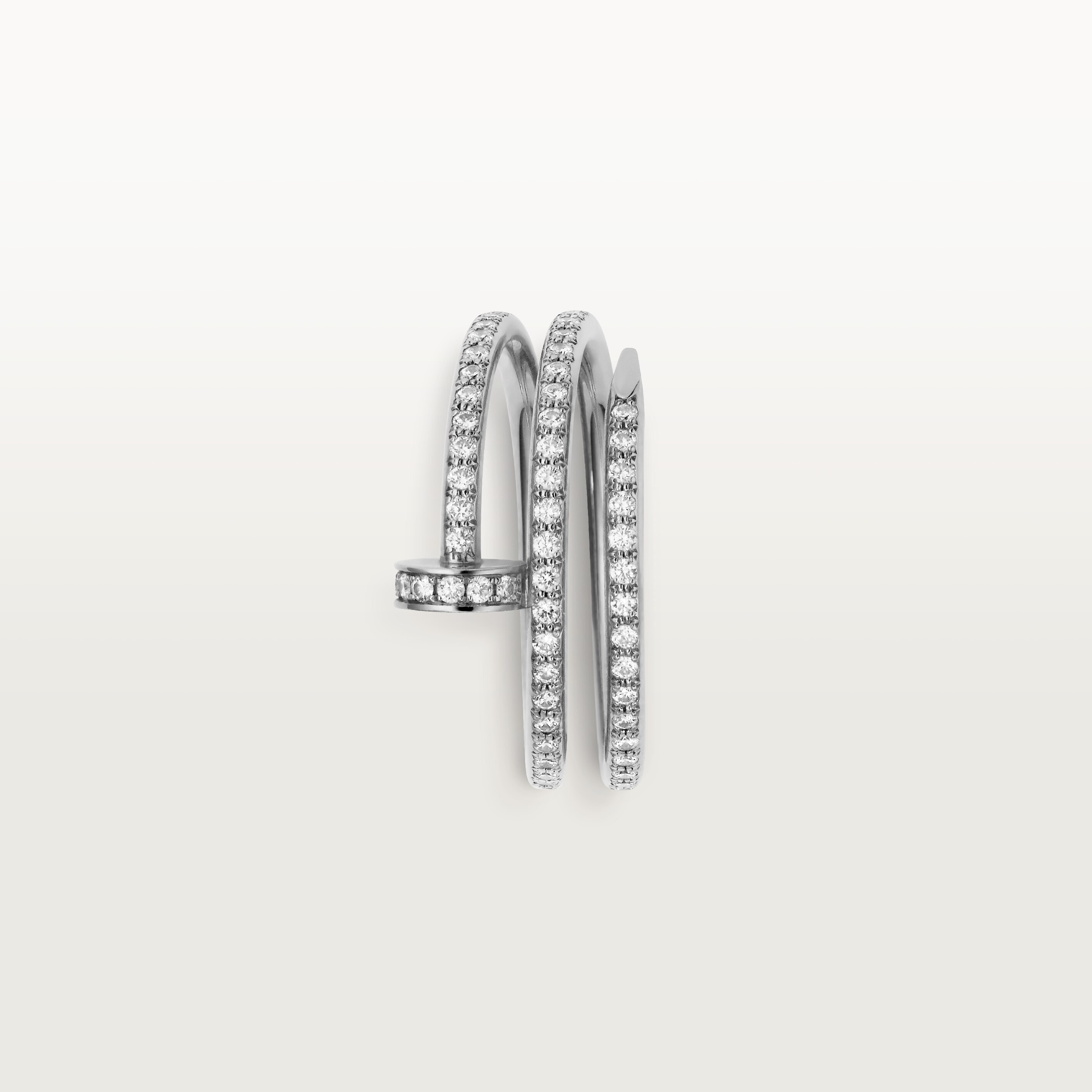 Juste un Clou ring, double, half-paved, image 6