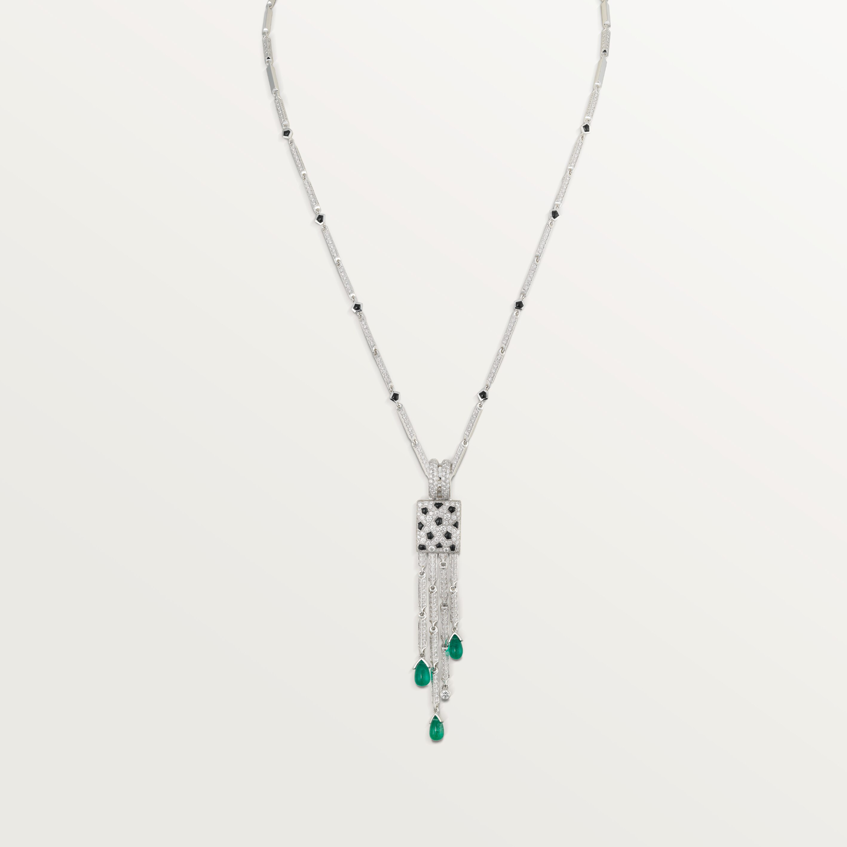 Panth&egrave;re de Cartier necklace, emerald, paved , image 8