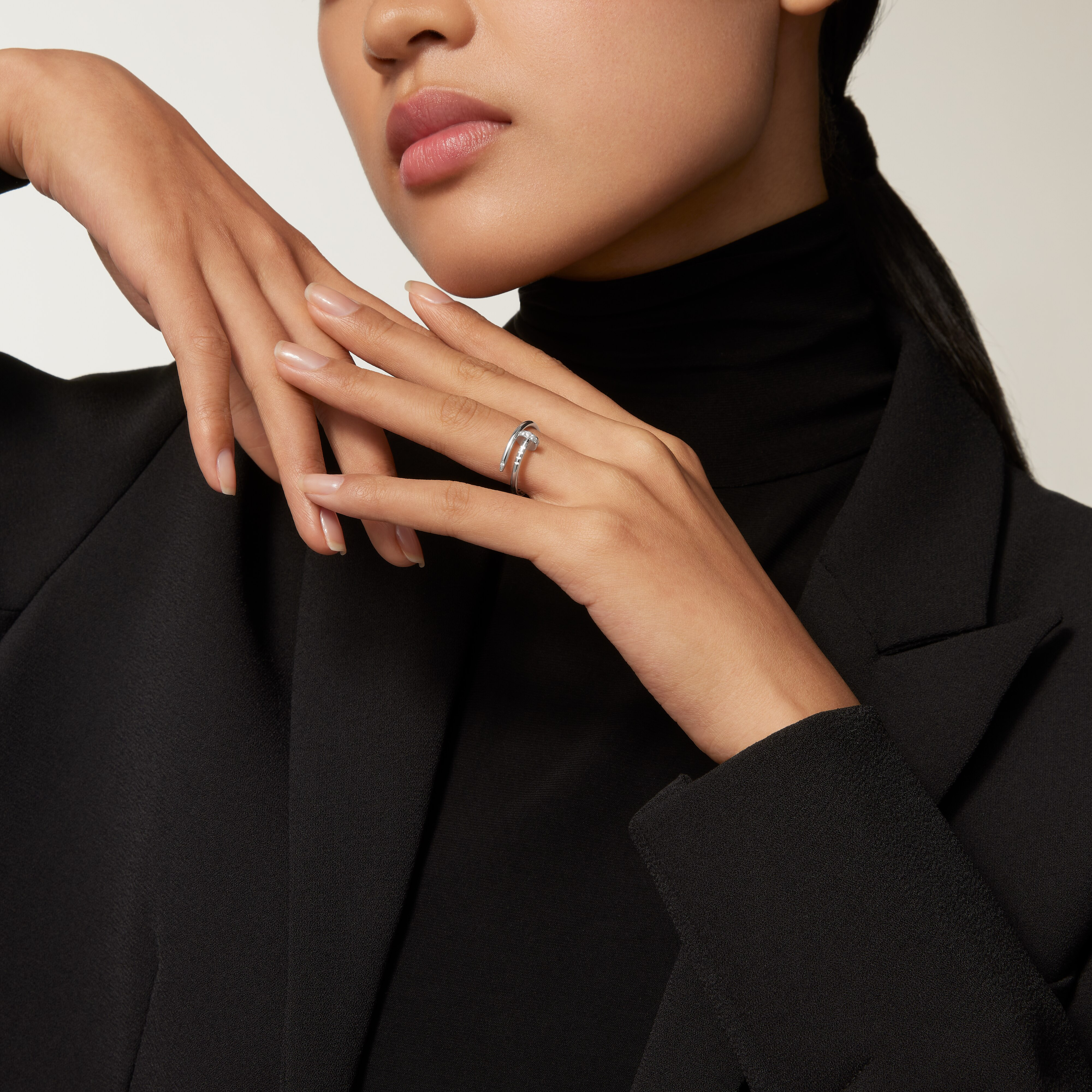 Juste un Clou ring, small model, diamonds, image 3