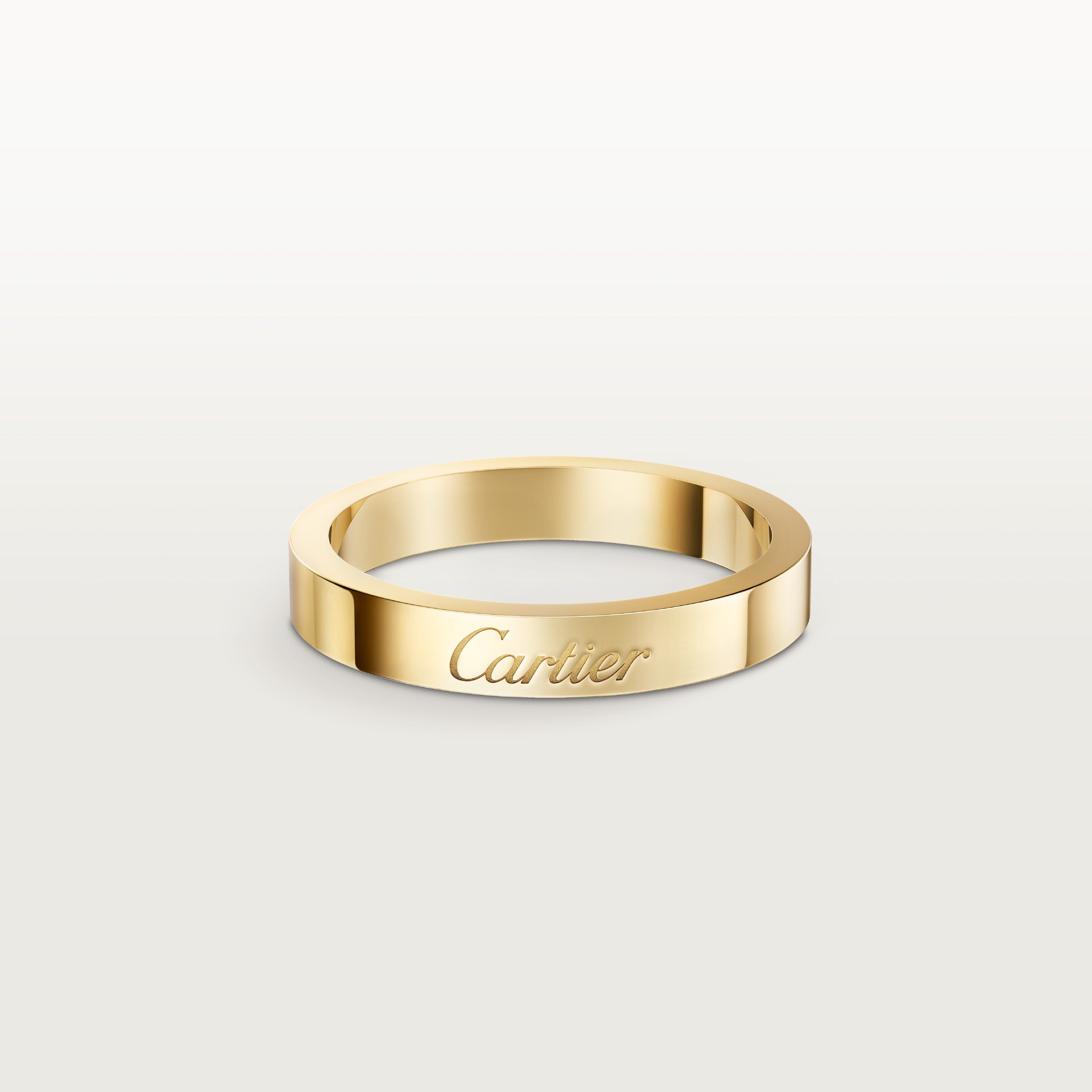 C de Cartier wedding band, 3 mm width