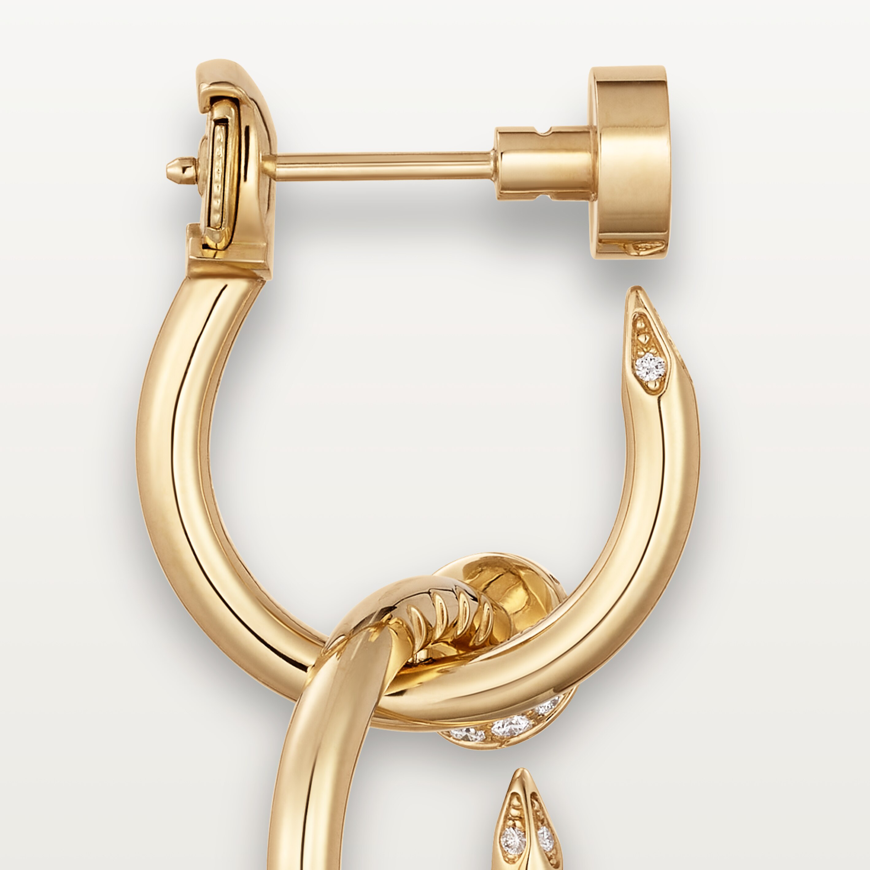 Juste un Clou earrings, double, diamonds