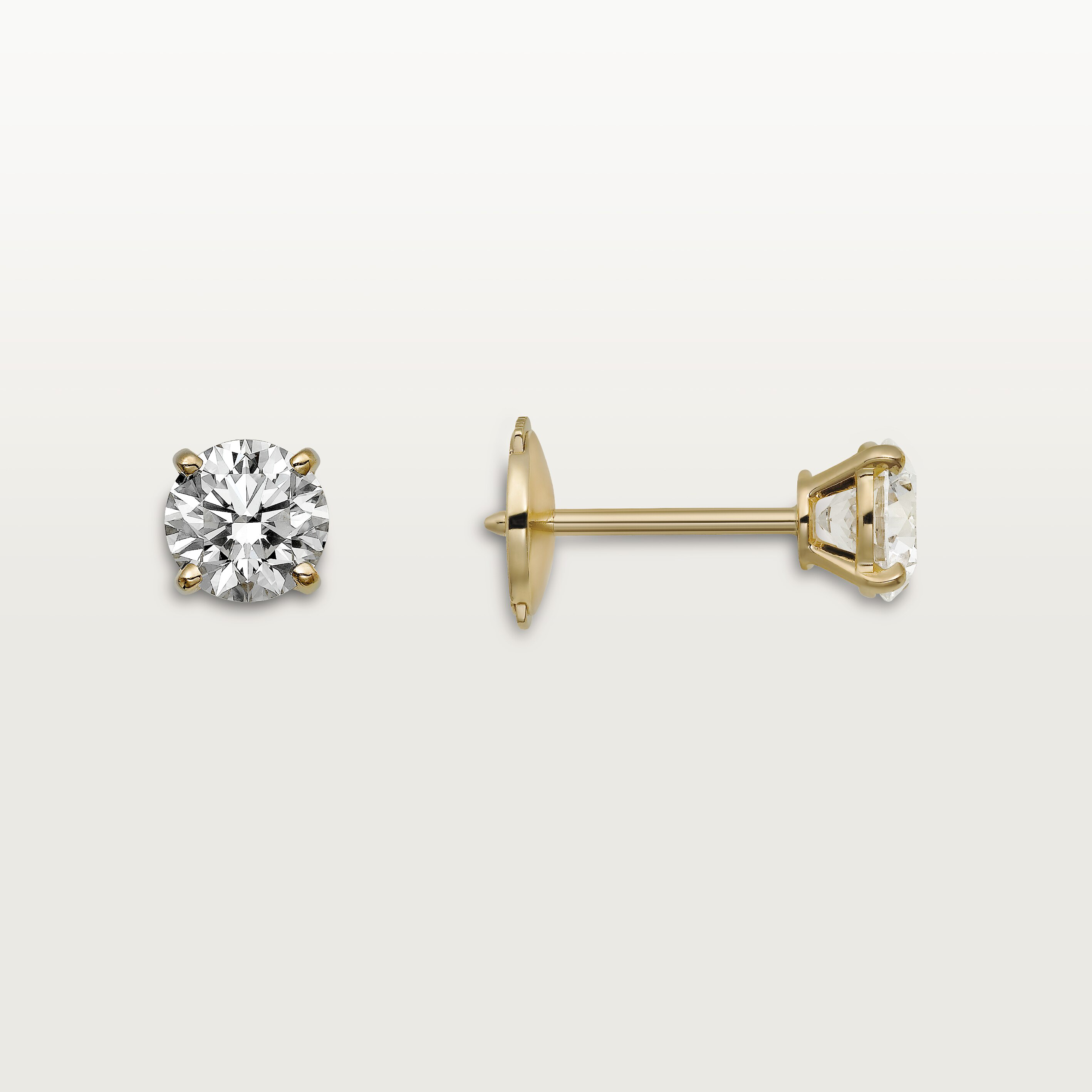 1895 stud earrings, 2 brilliant-cut diamonds 