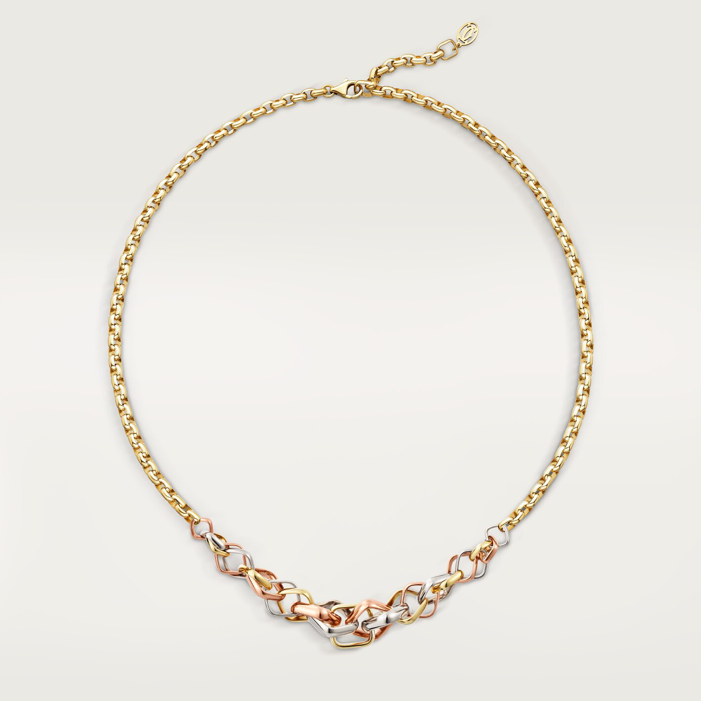 Trinity necklace, cushion-shaped, medium model