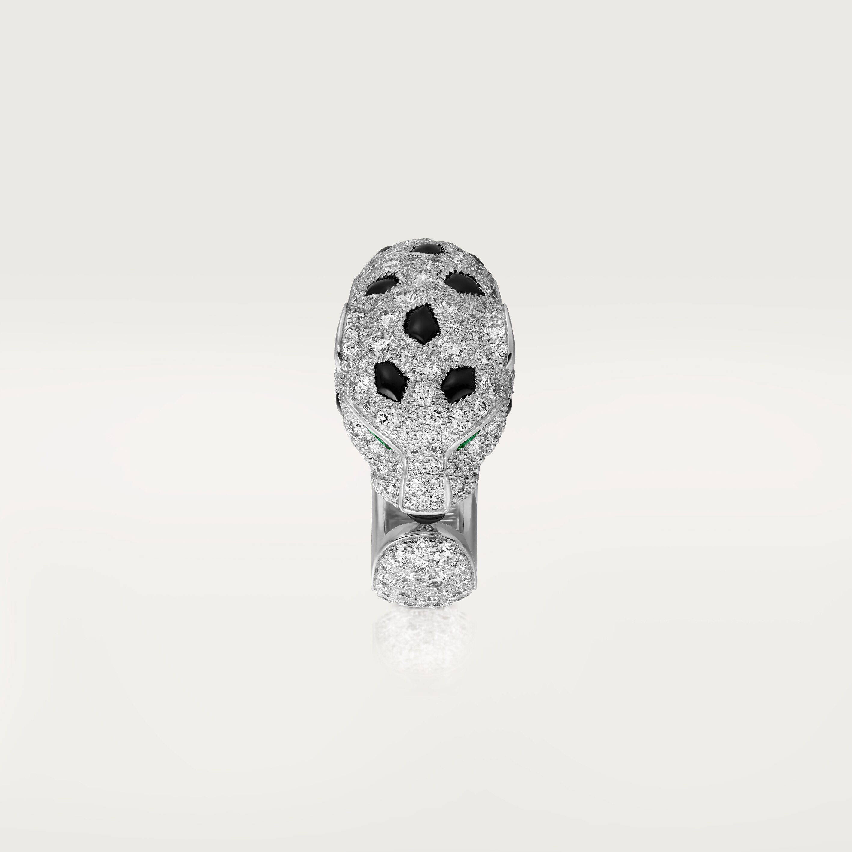 Panth&egrave;re de Cartier ring, medium model, half-paved, image 5