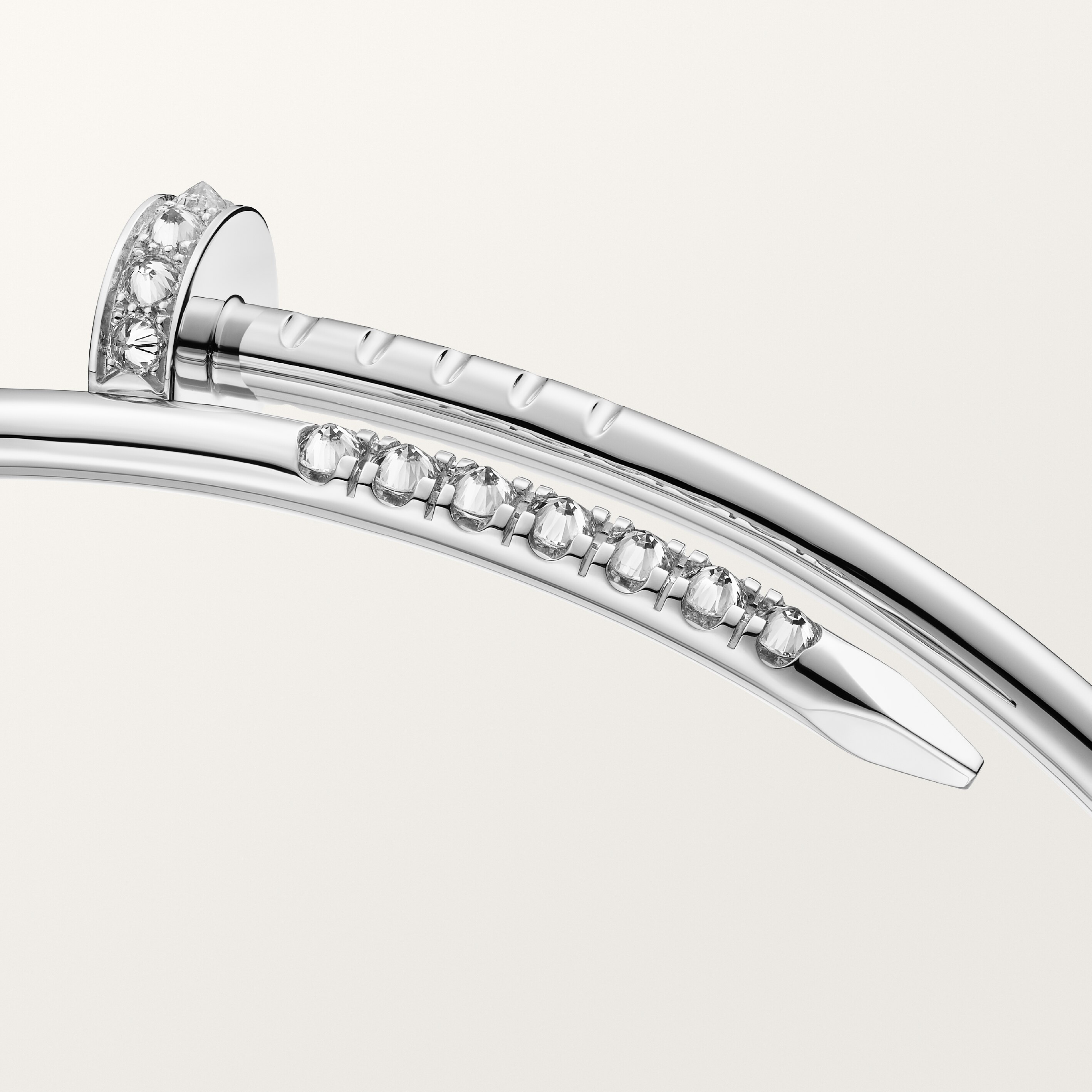 Juste un Clou bracelet, small model, reverse-set diamonds, image 5