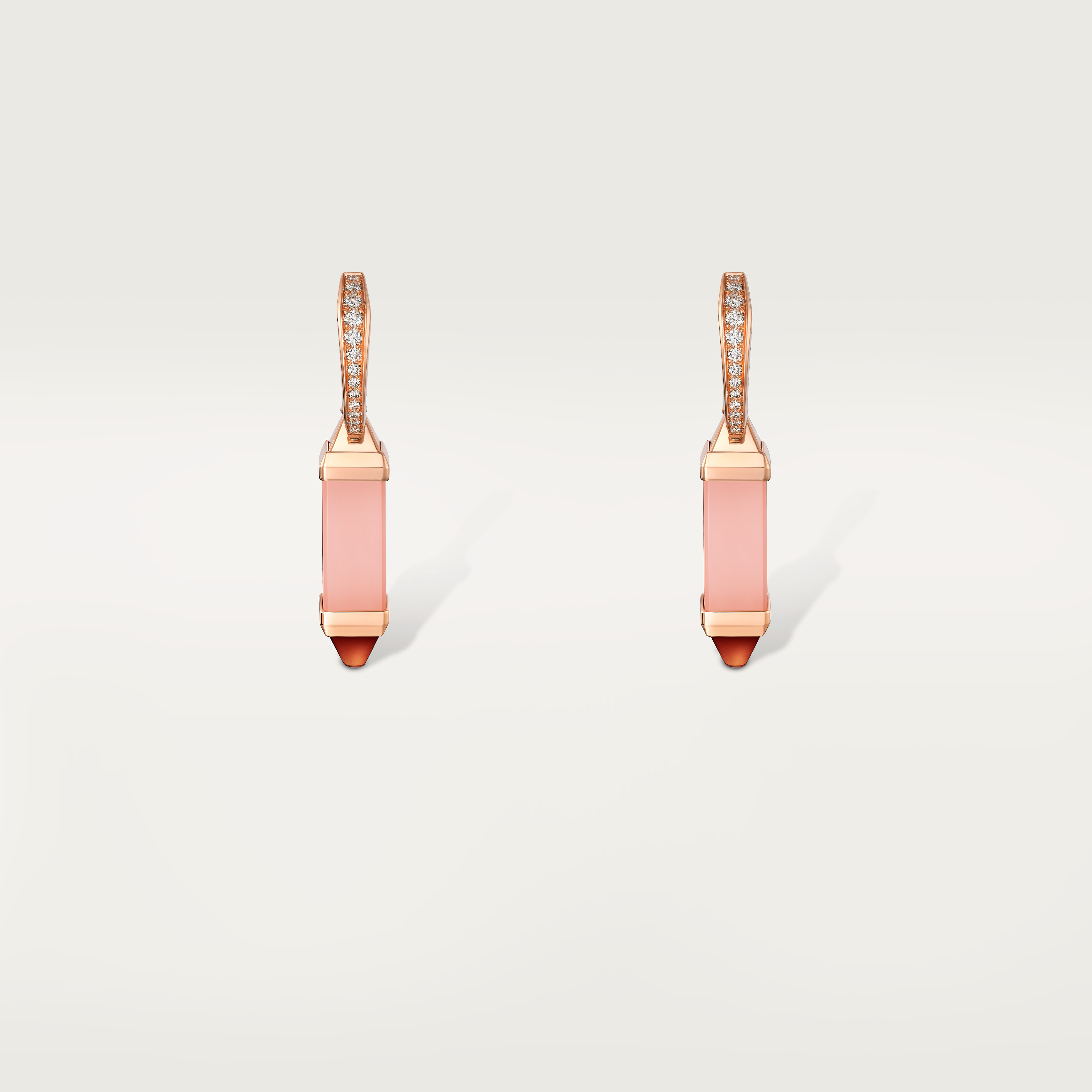 Les Berlingots de Cartier sleeper earrings, diamonds