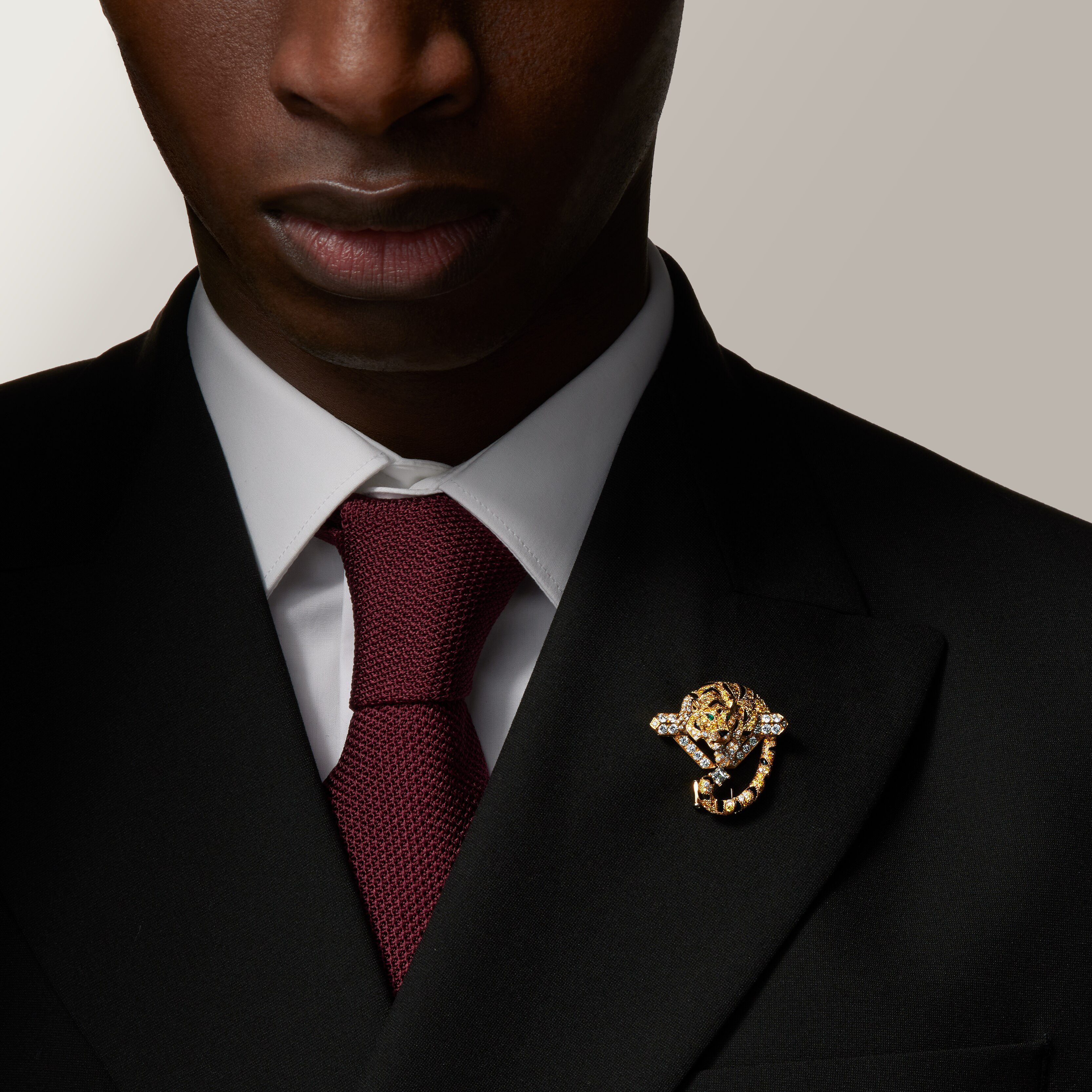 Faune et Flore de Cartier brooch, yellow, orange and brown diamonds, paved