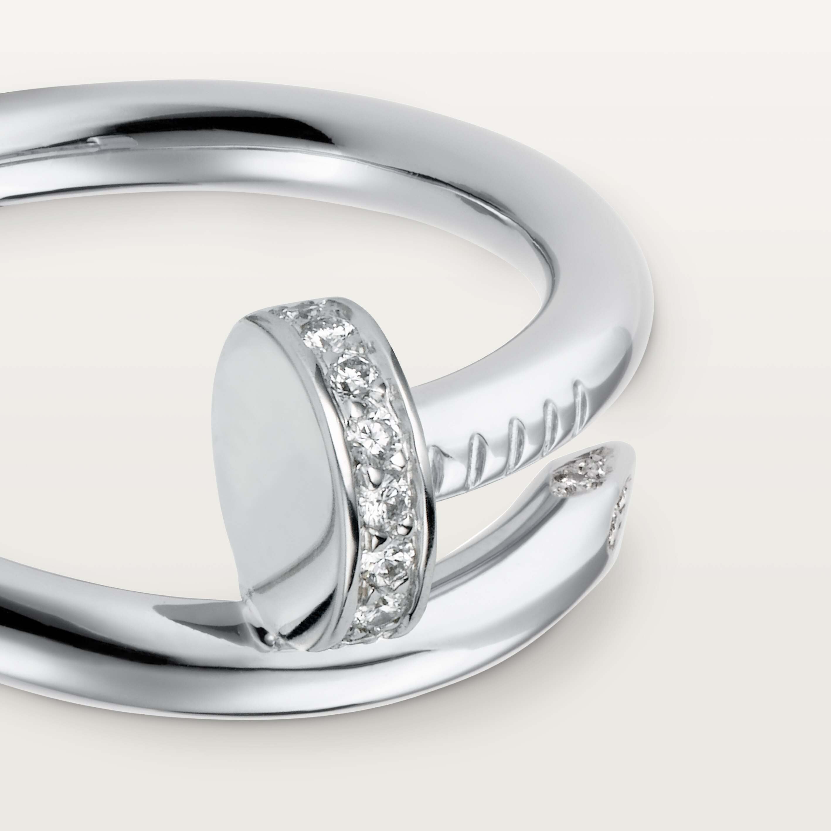 Juste un Clou ring, classic model, diamonds, image 5