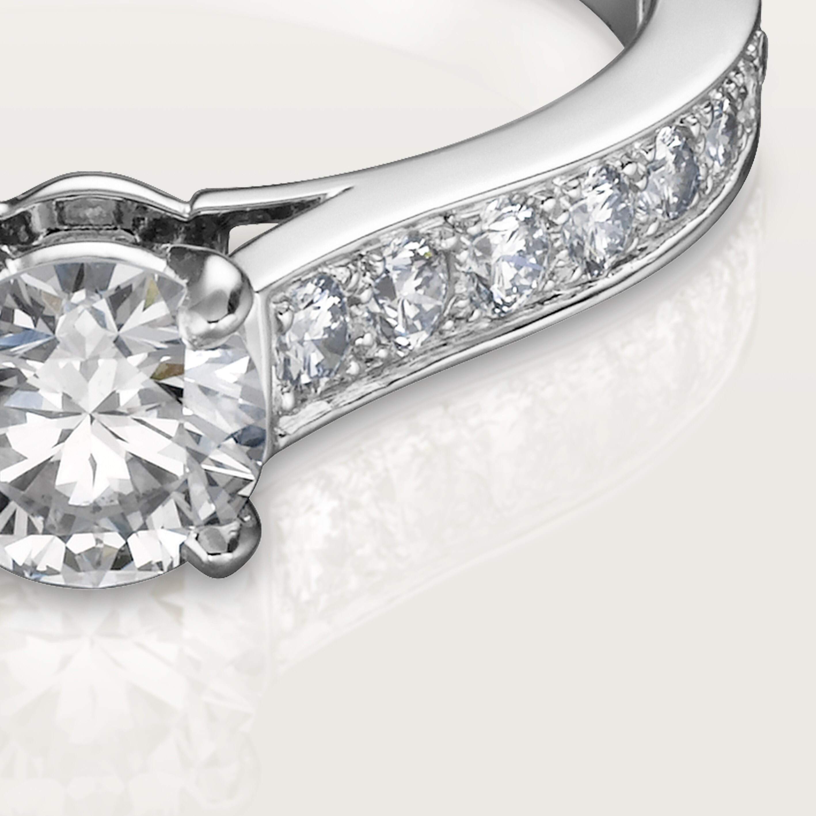 1895 solitaire, brilliant-cut diamond, paved , image 6