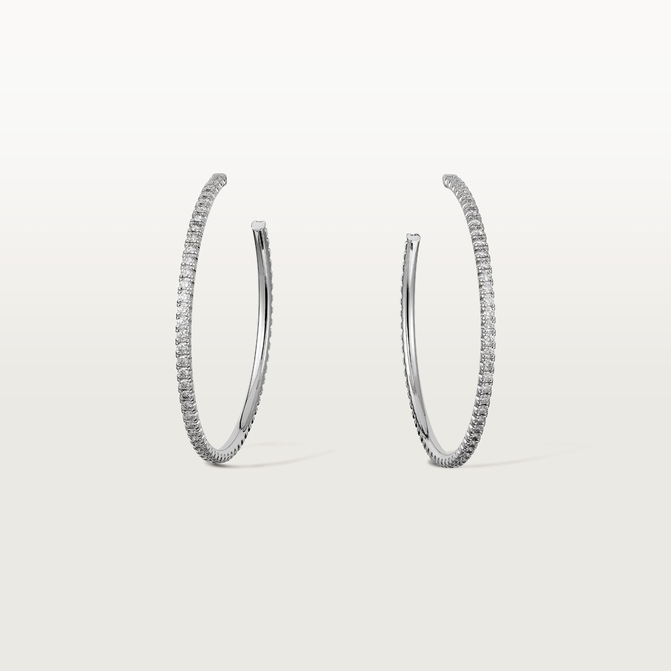 Etincelle de Cartier hoop earrings, large model, paved