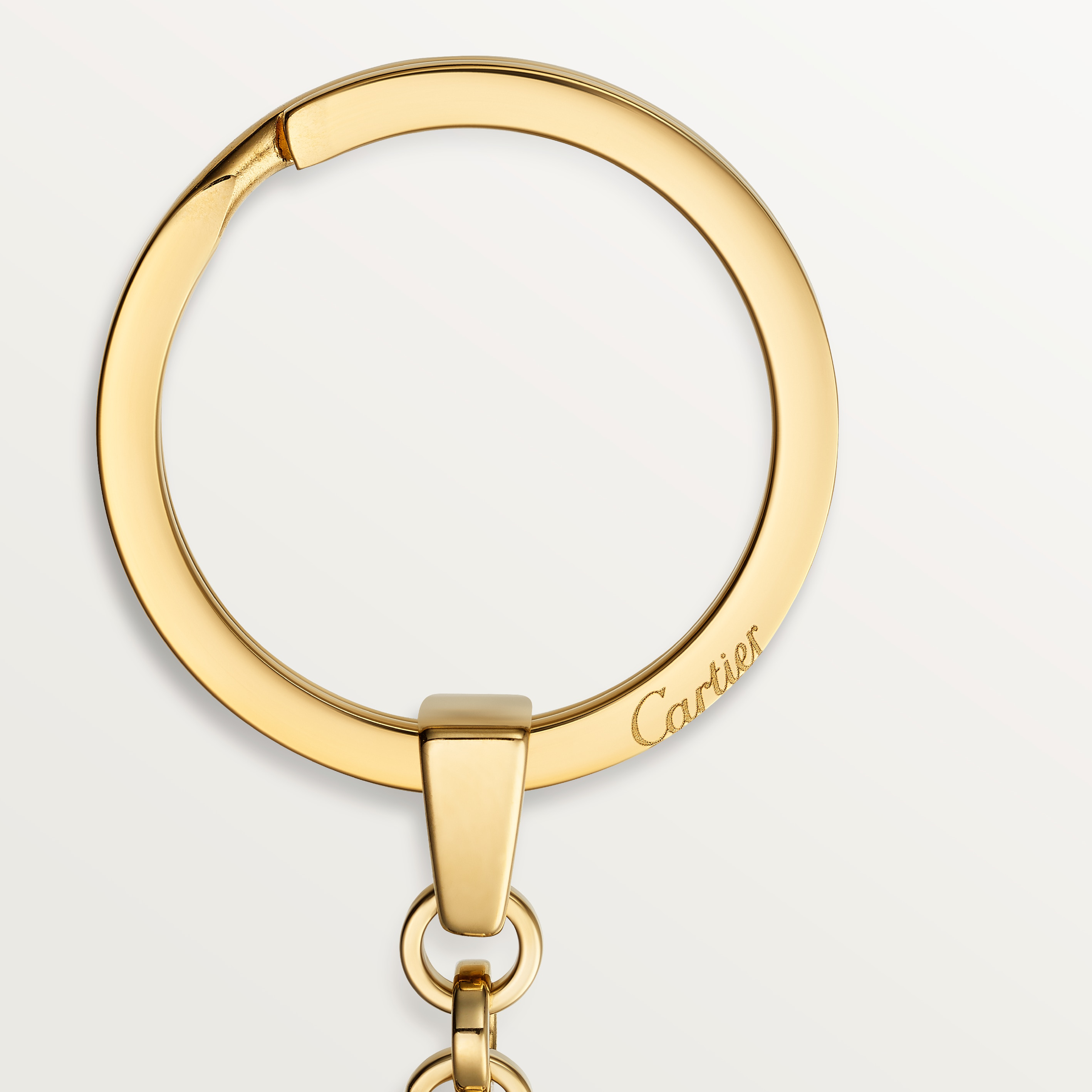Three ring motif key ring Trinity