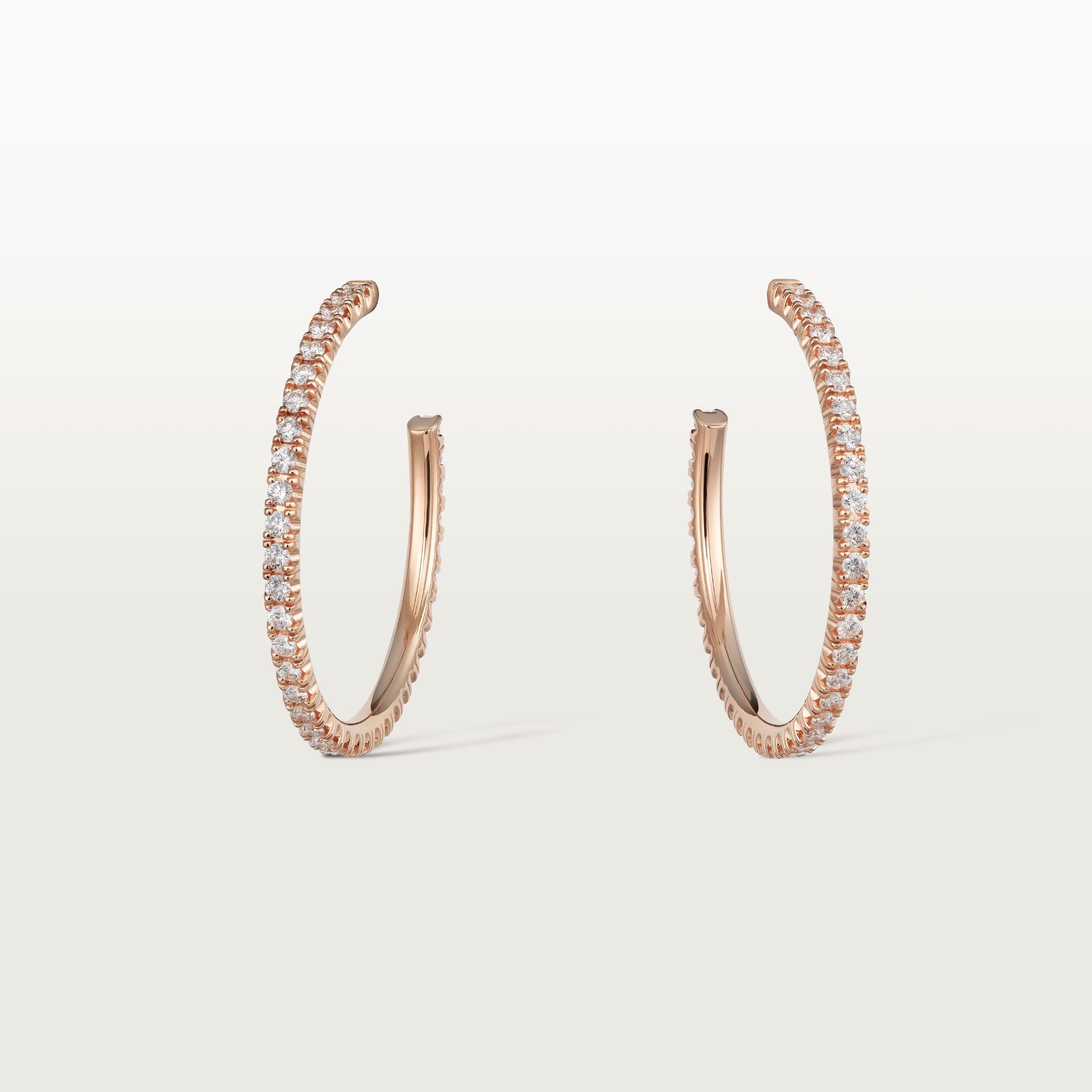 Etincelle de Cartier hoop earrings, medium model, paved