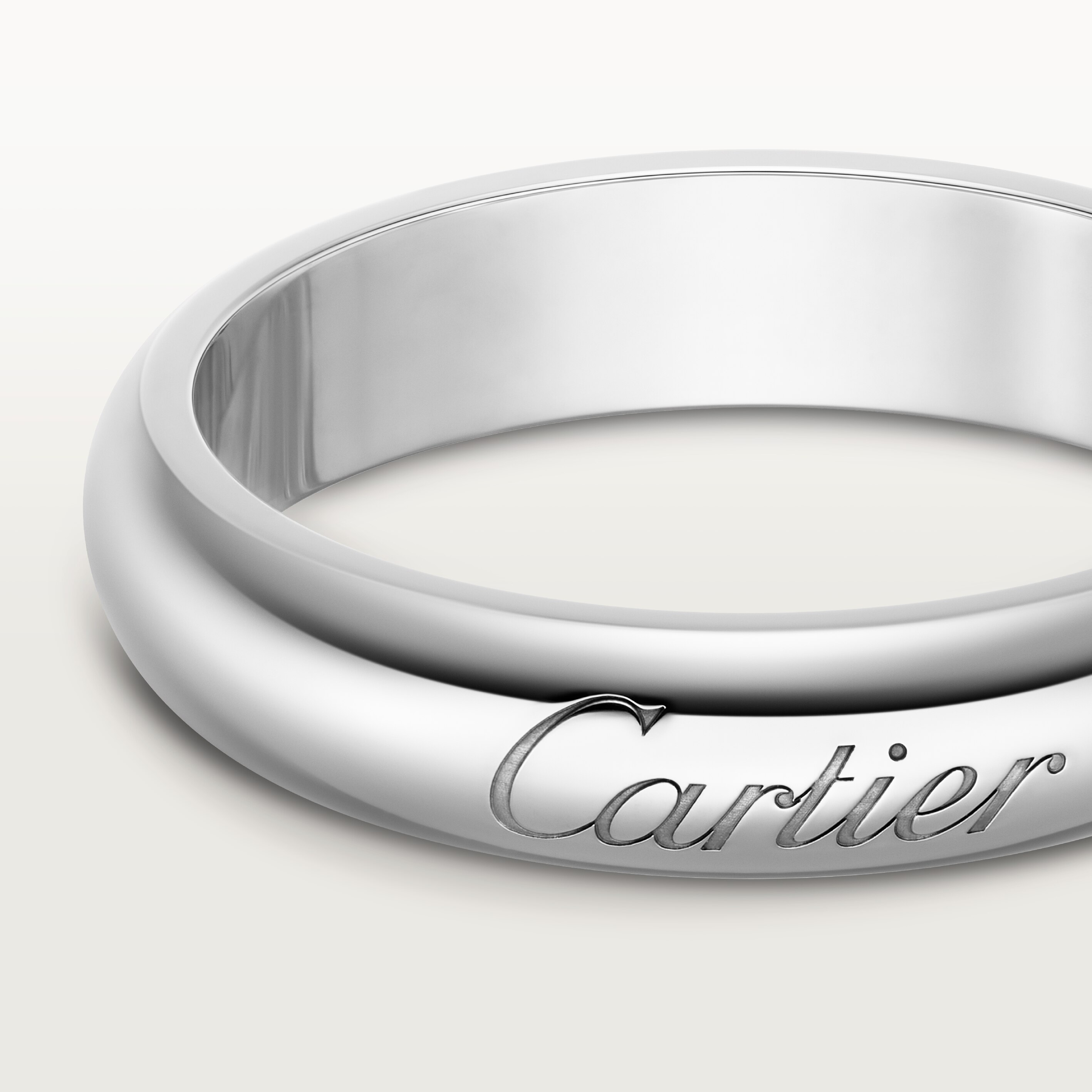 C de Cartier wedding band, 4 mm width, image 6