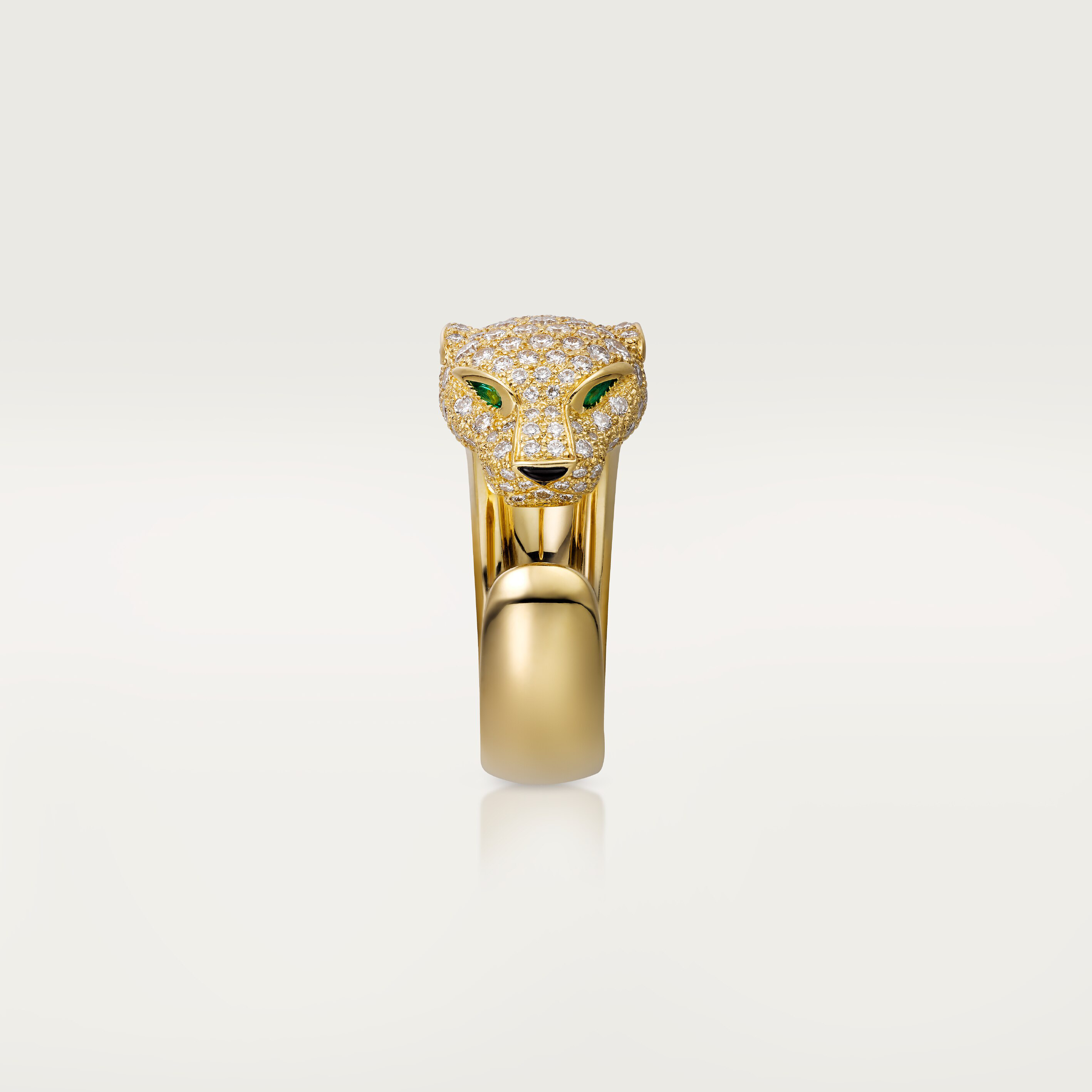 Panth&egrave;re de Cartier ring, medium model, half-paved, image 5