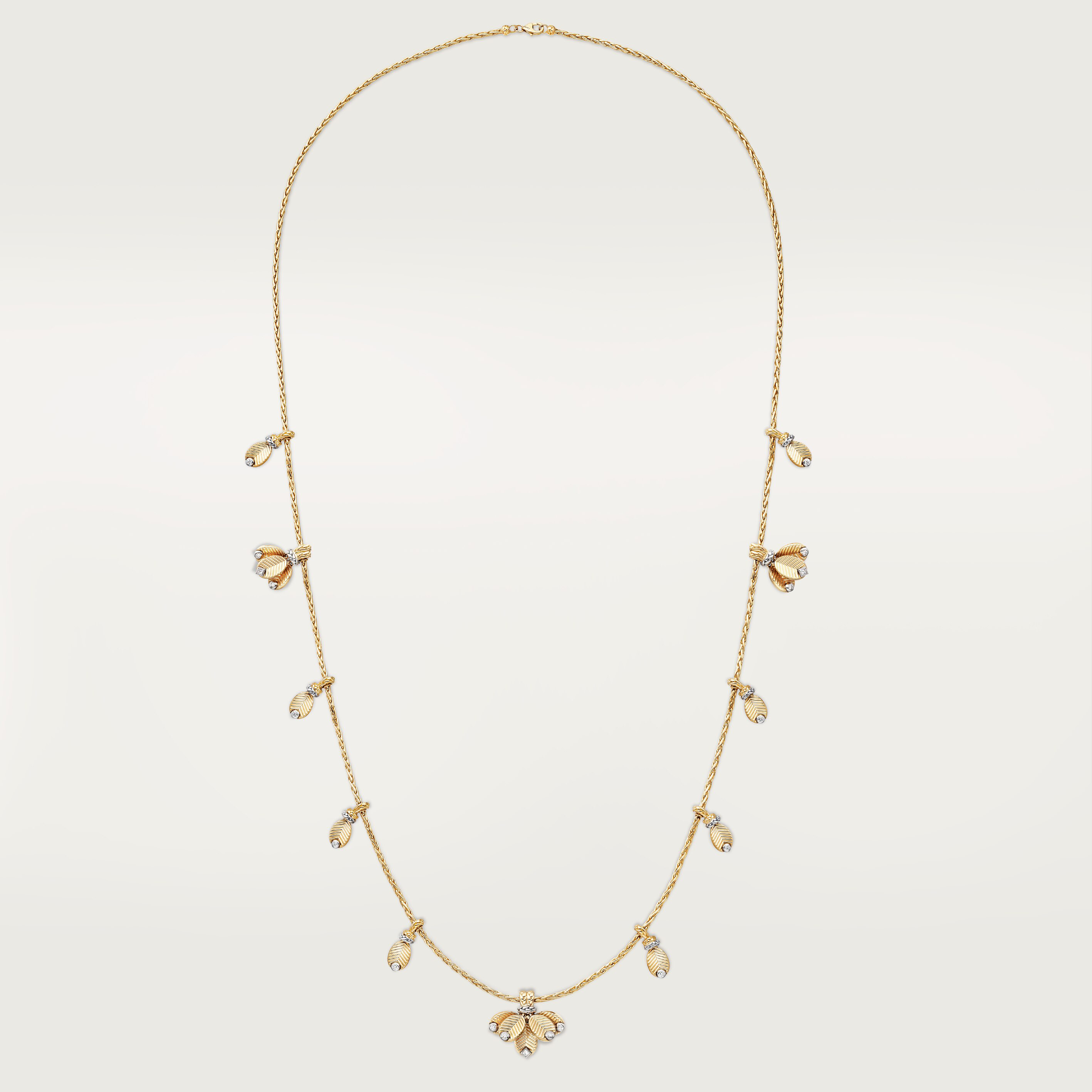 Grain de Caf&eacute; long necklace, diamonds