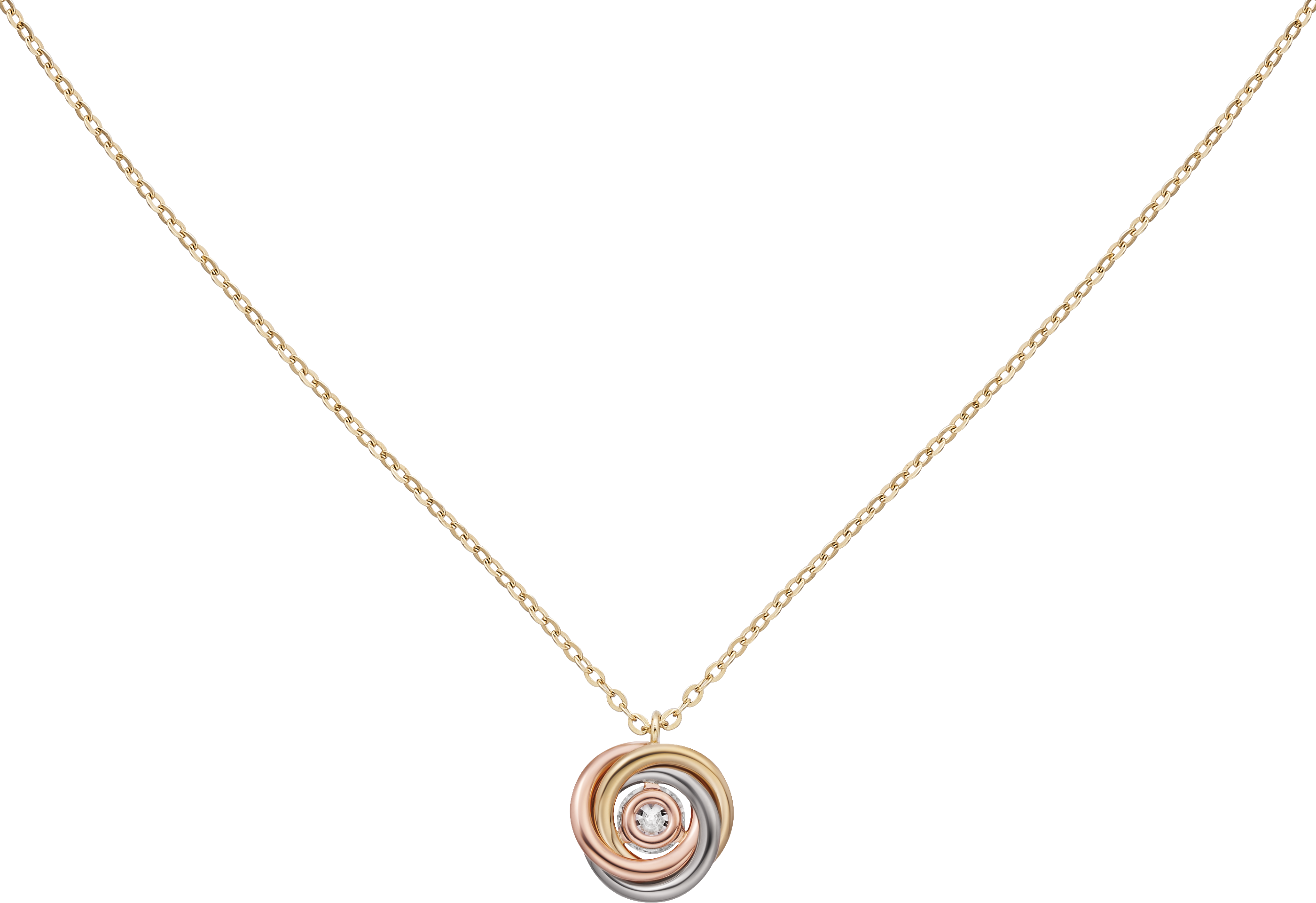 Trinity pendant, 1 diamond, paved, image 7