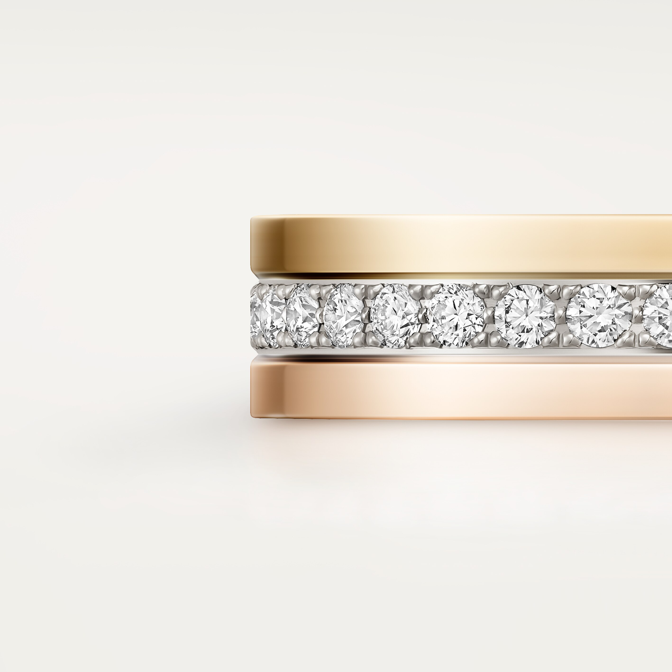 Vendome Louis Cartier wedding band, 4.8 mm width, paved, image 6