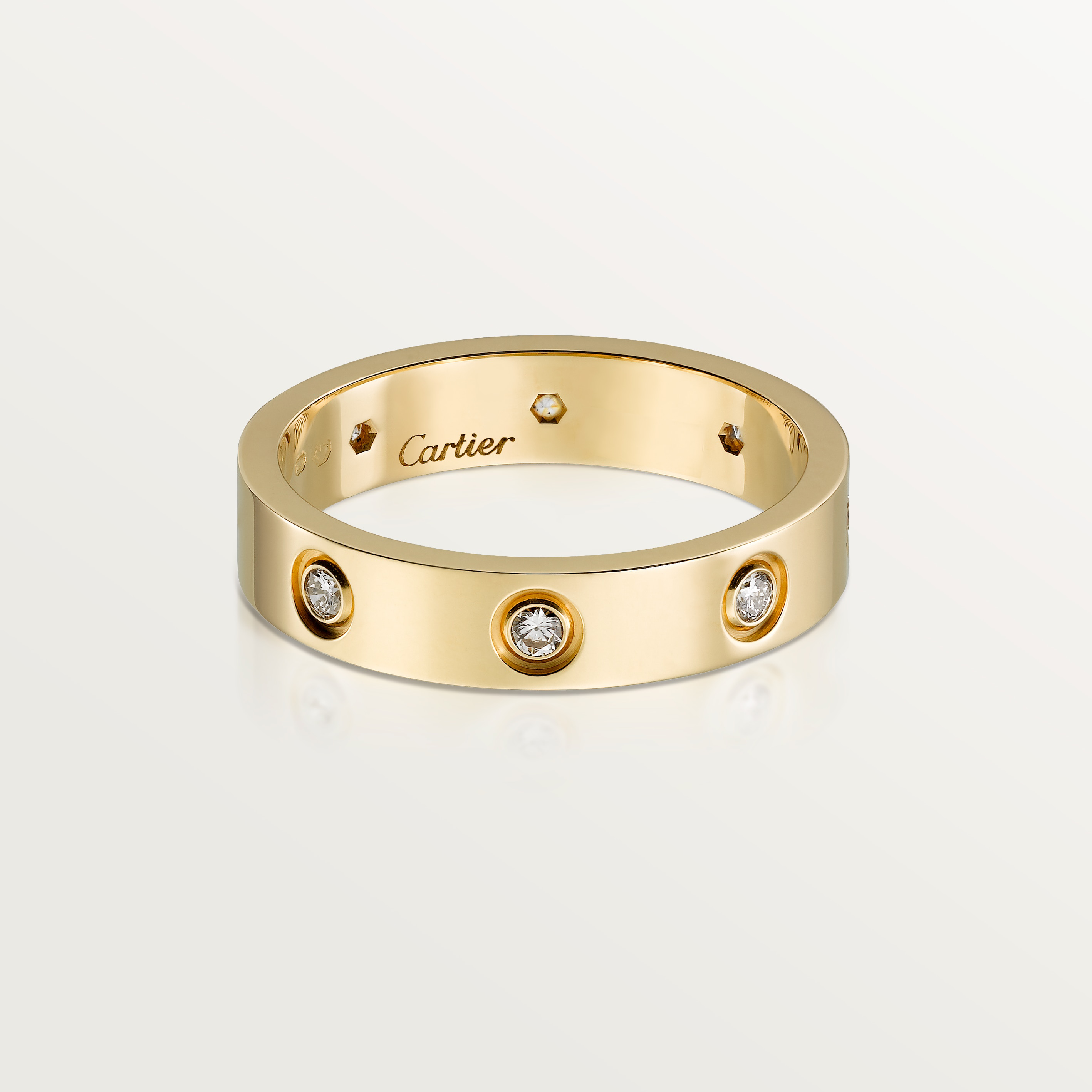 #LOVE# ring, small model, 8 diamonds