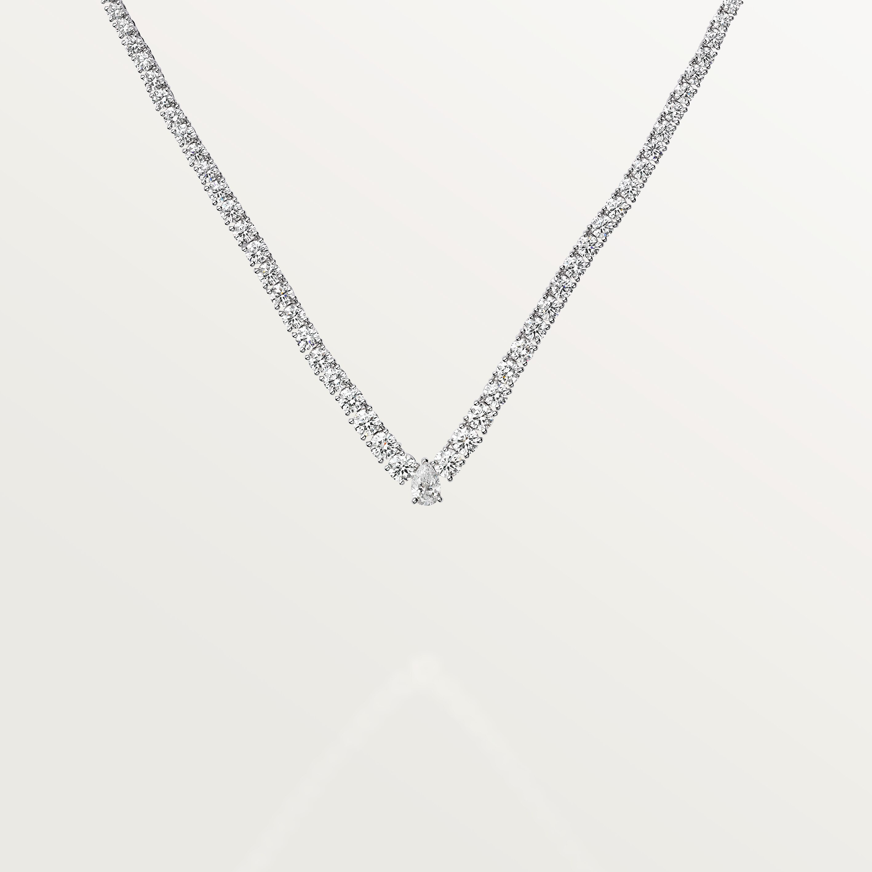 Lignes Essentielles necklace, brilliant-cut diamonds