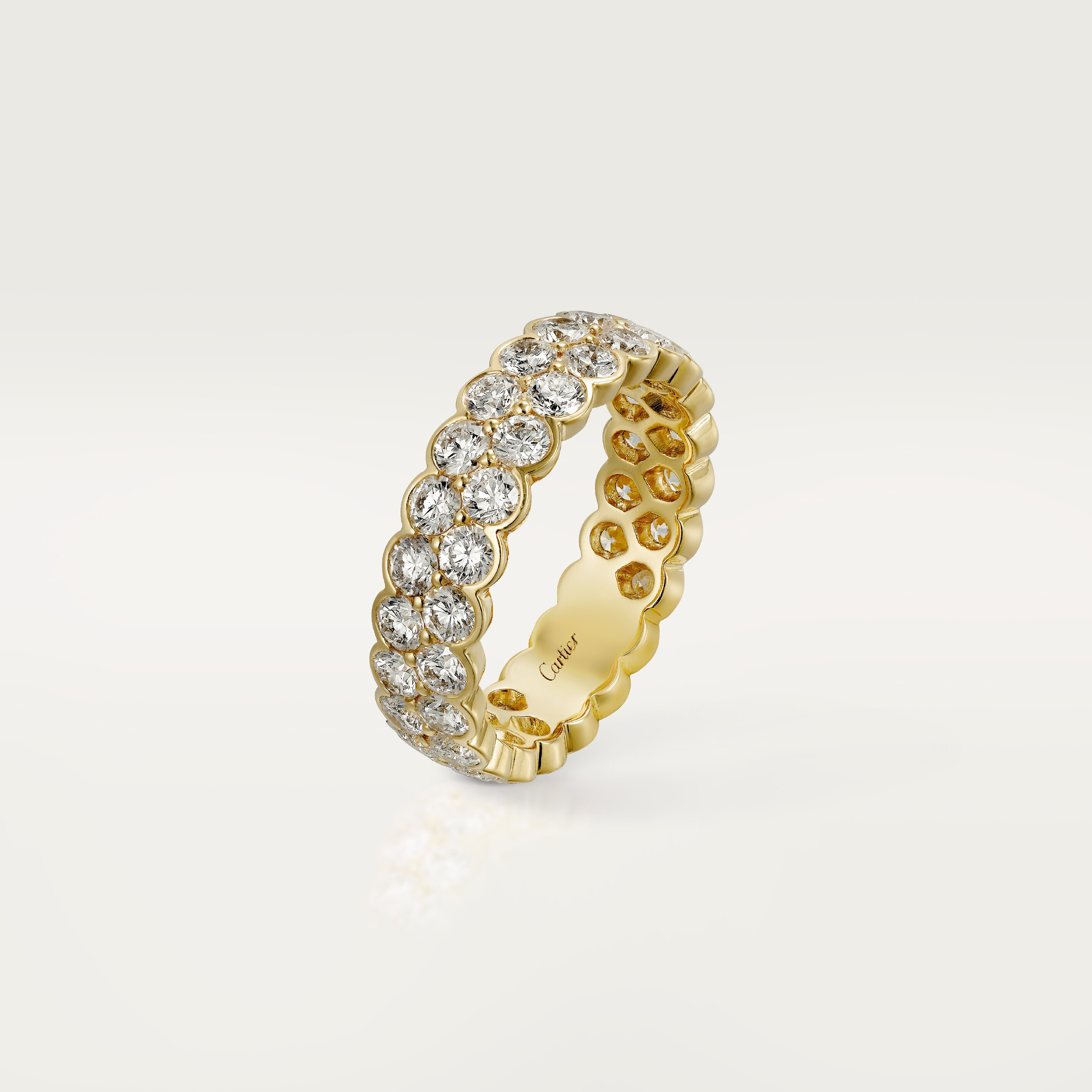 Broderie de Cartier wedding band, double row, diamonds