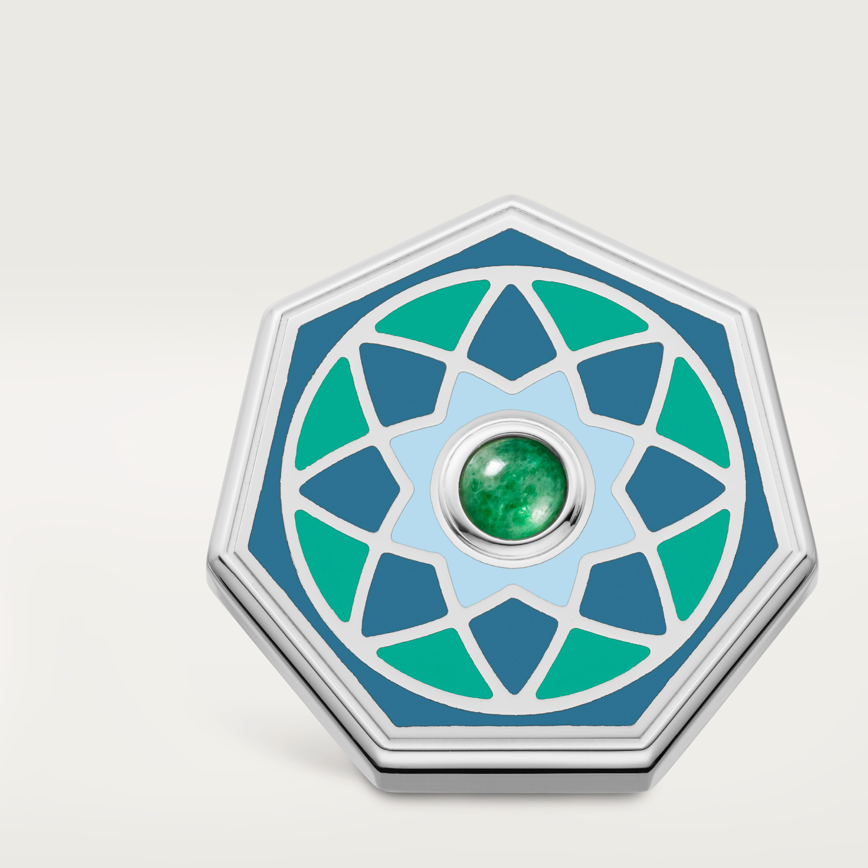 Green tricolor cufflinks exclusive to the Middle East, image 6