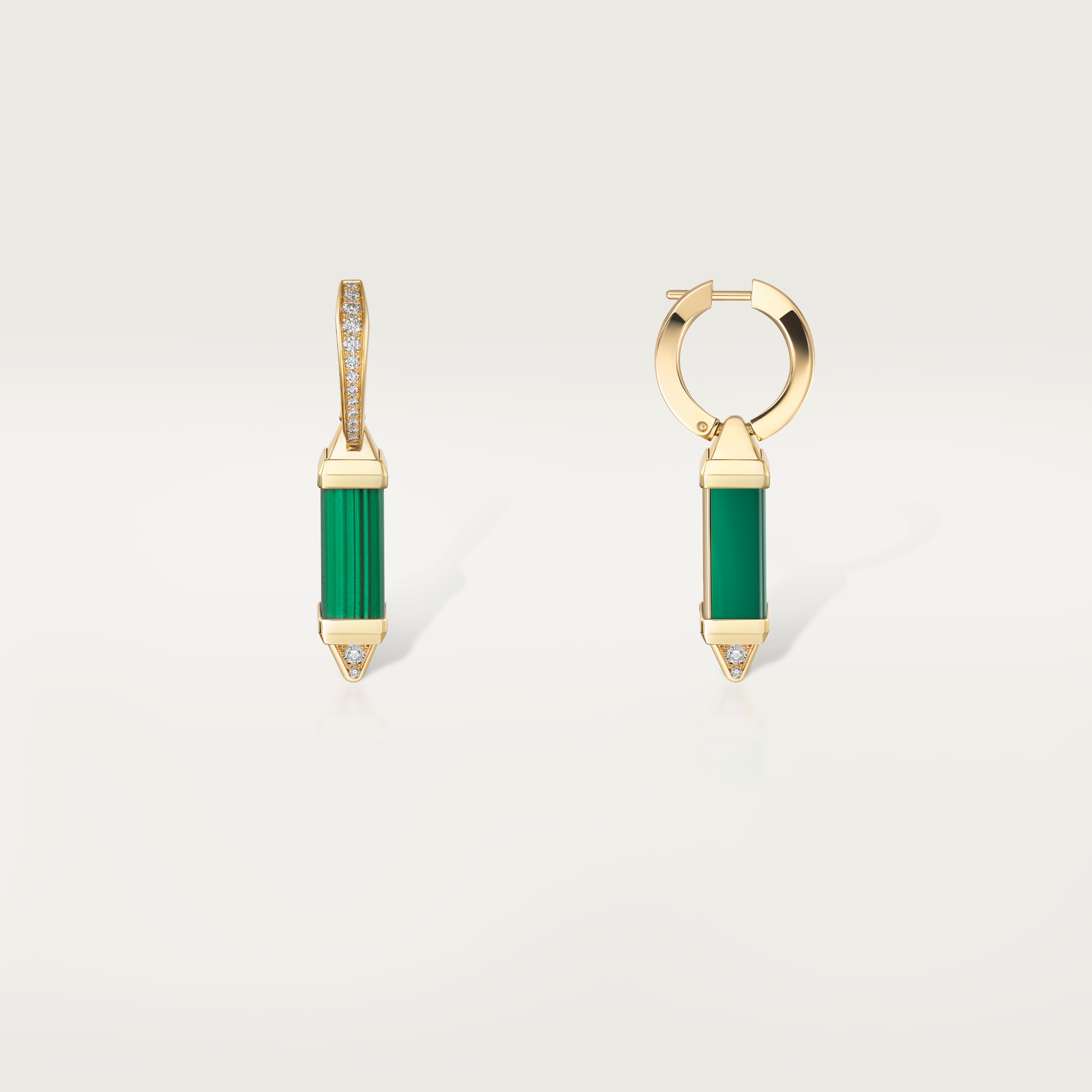 Les Berlingots de Cartier sleeper earrings, diamonds