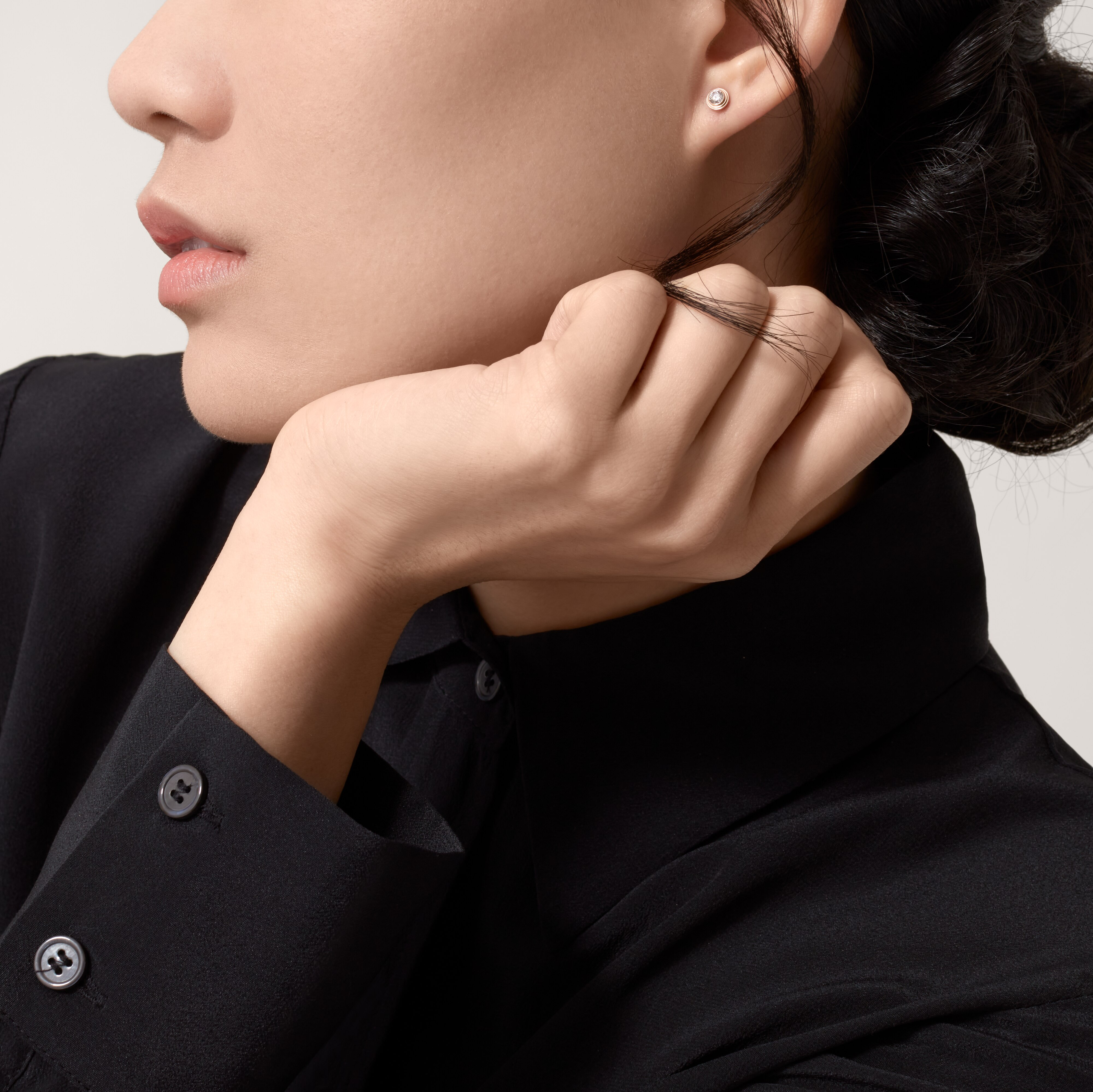 Cartier d'Amour stud earrings, 2 diamonds, medium model