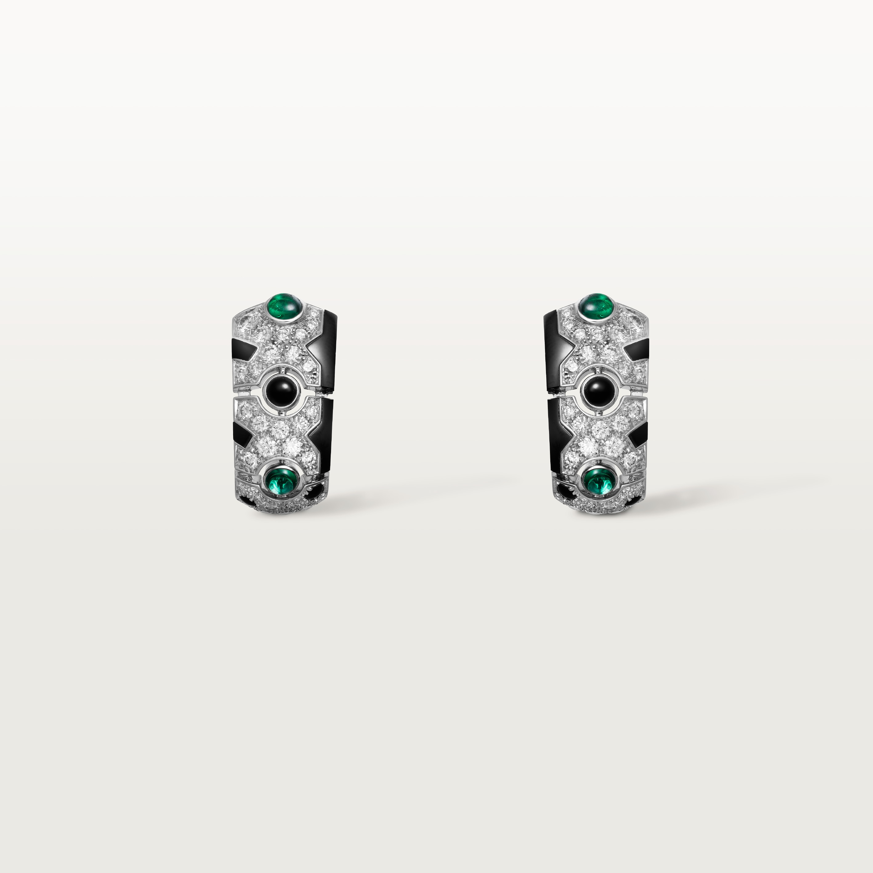Panth&egrave;re de Cartier earrings, emeralds, paved