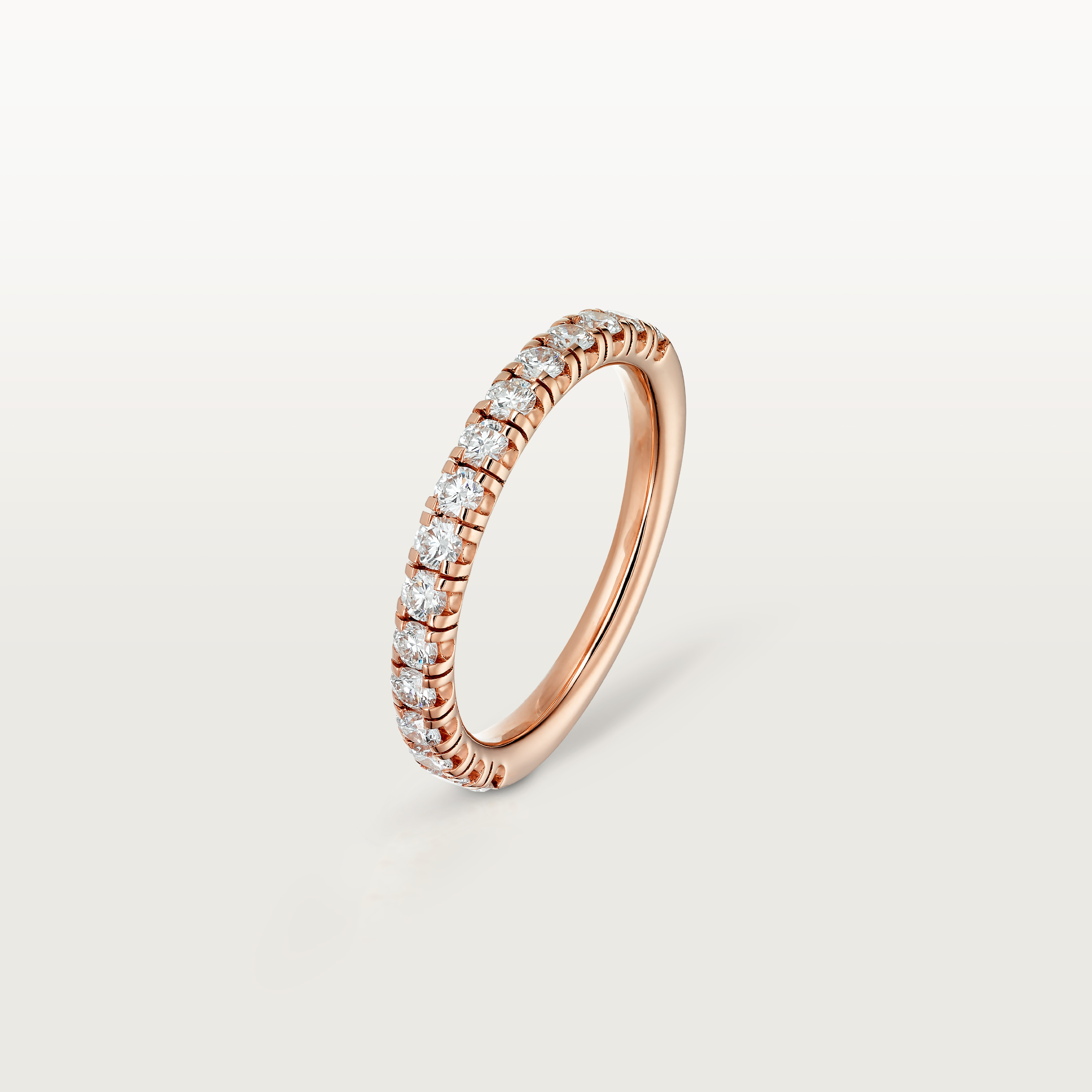 Etincelle de Cartier wedding band, 2 mm width, semi-paved