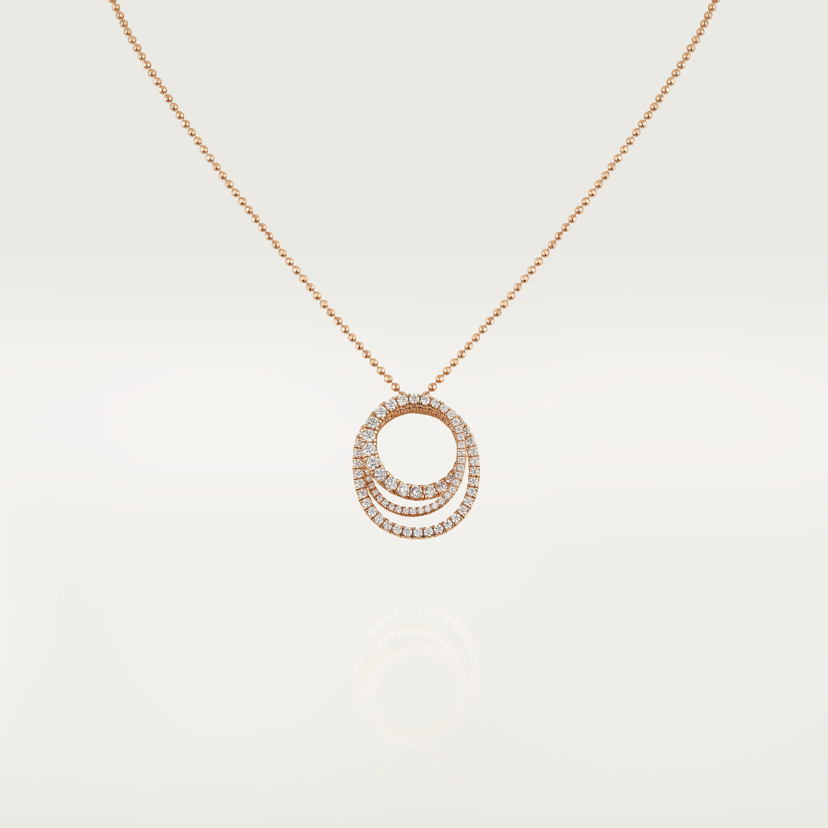 Etincelle de Cartier pendant, triple row, paved 