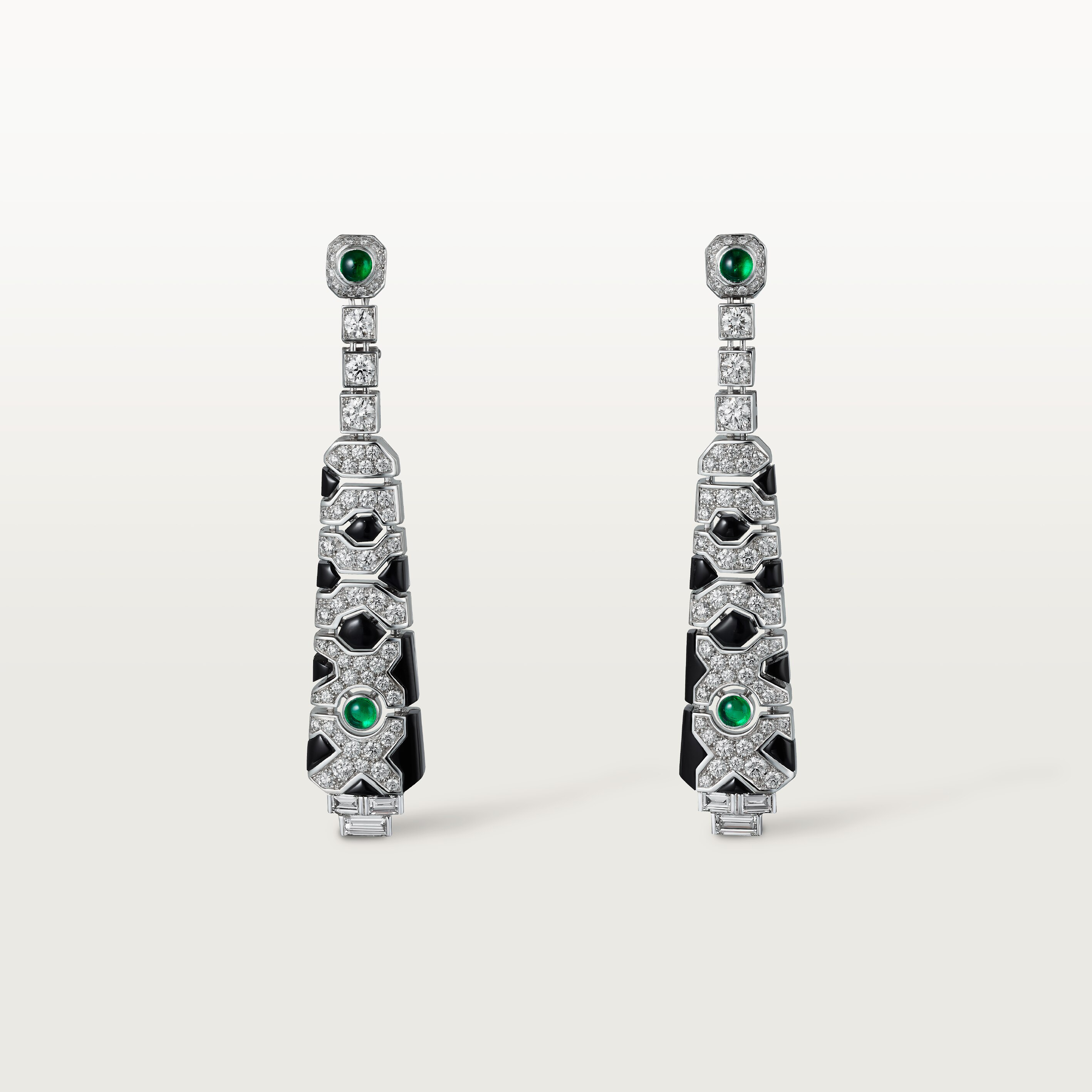 Panth&egrave;re de Cartier earrings, emeralds, paved