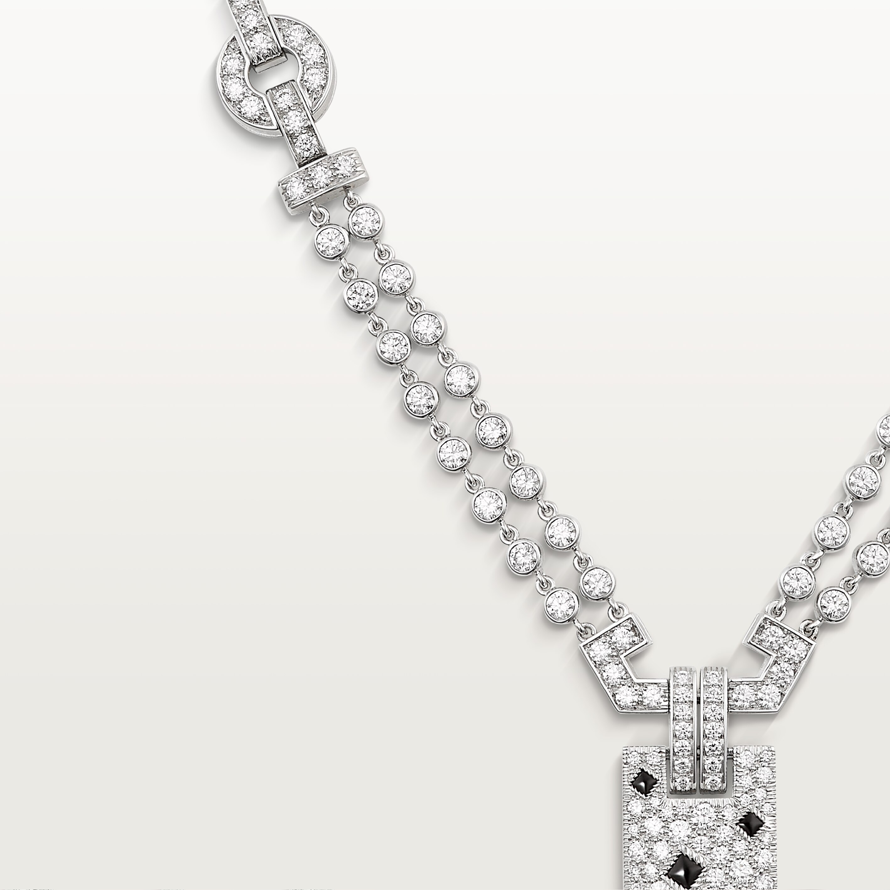 Panth&egrave;re de Cartier necklace, emerald, paved 