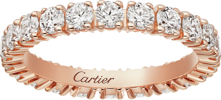 CRN4722700 Cartier Destin e wedding band Pink gold diamonds