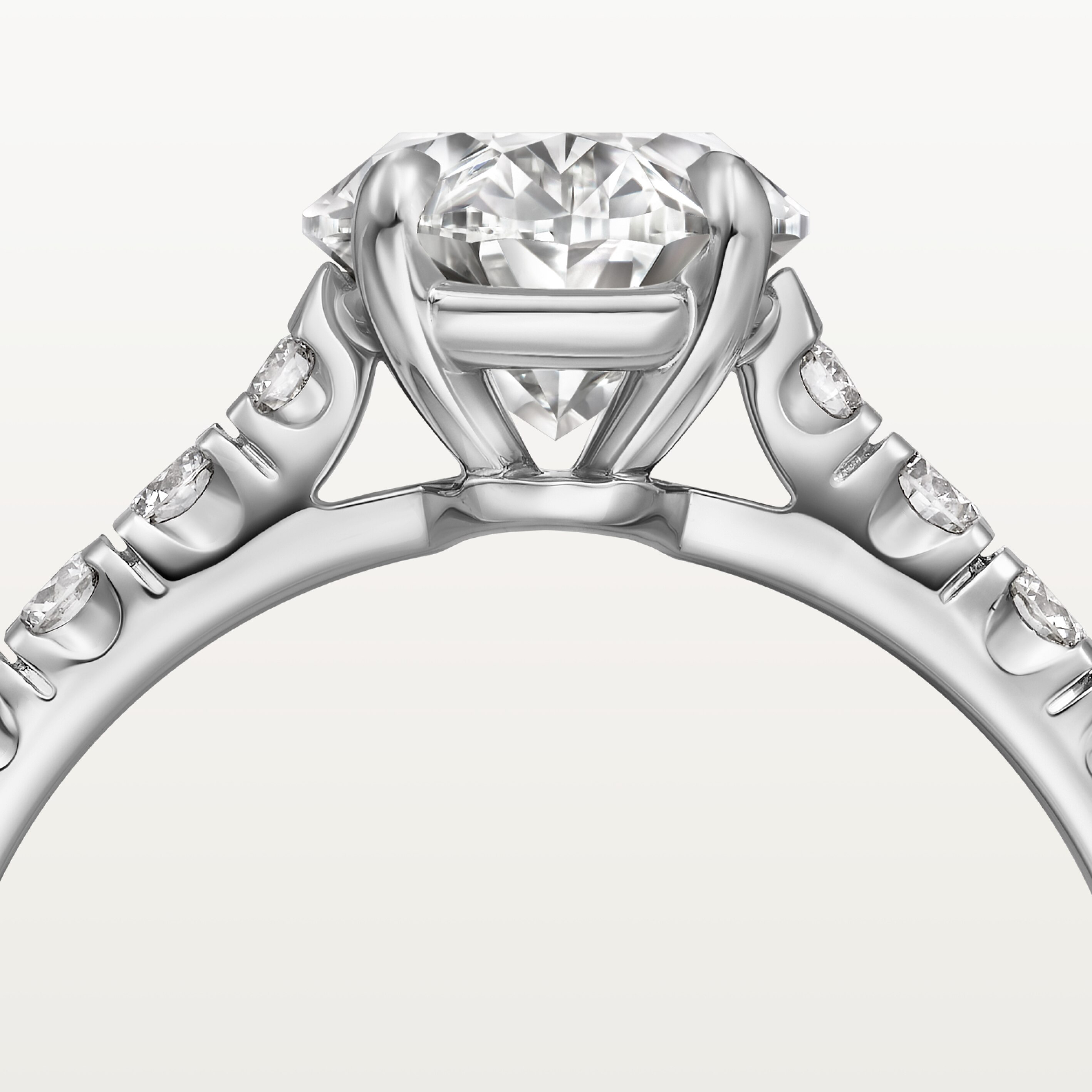 1895 solitaire, oval-cut diamond, paved , image 5