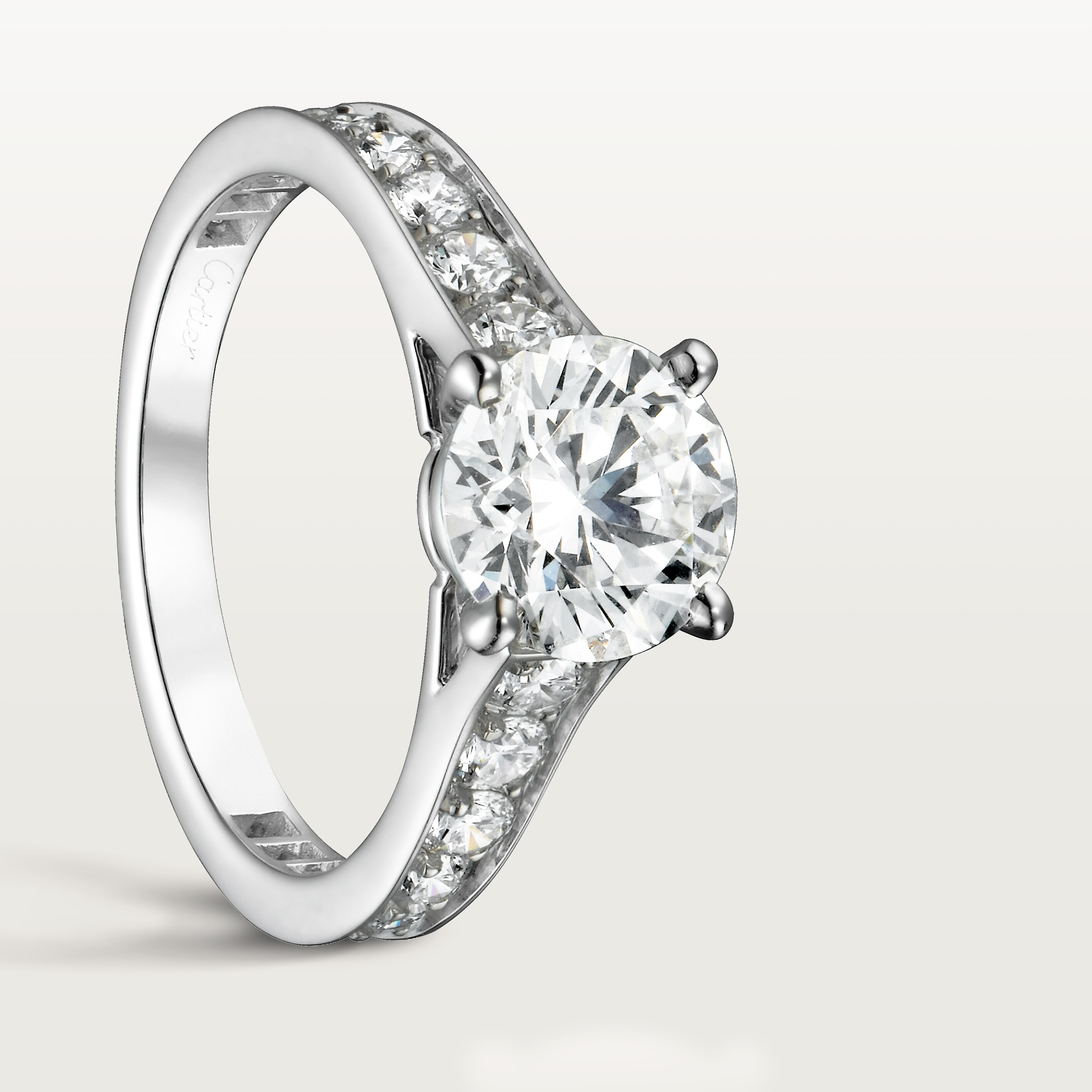 1895 solitaire, brilliant-cut diamond, paved , image 5