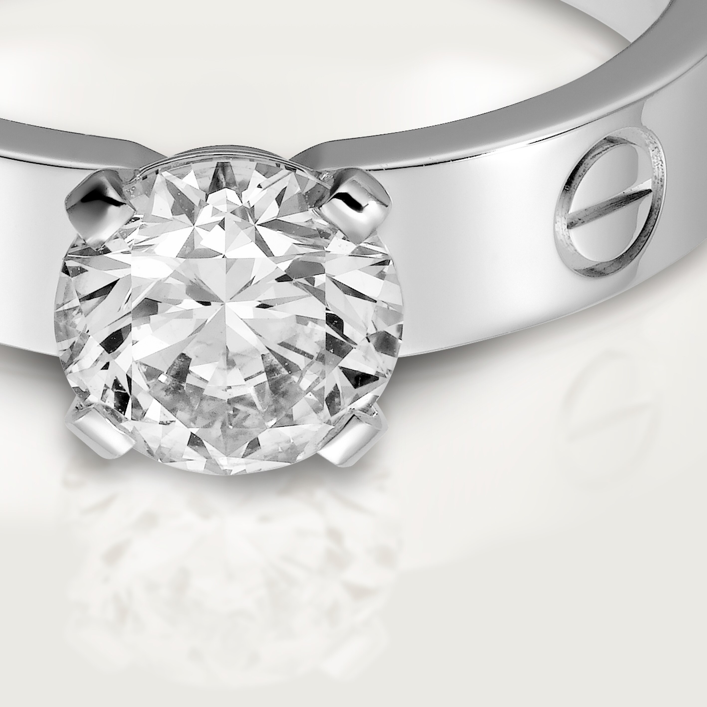 #LOVE# solitaire, brilliant-cut diamond