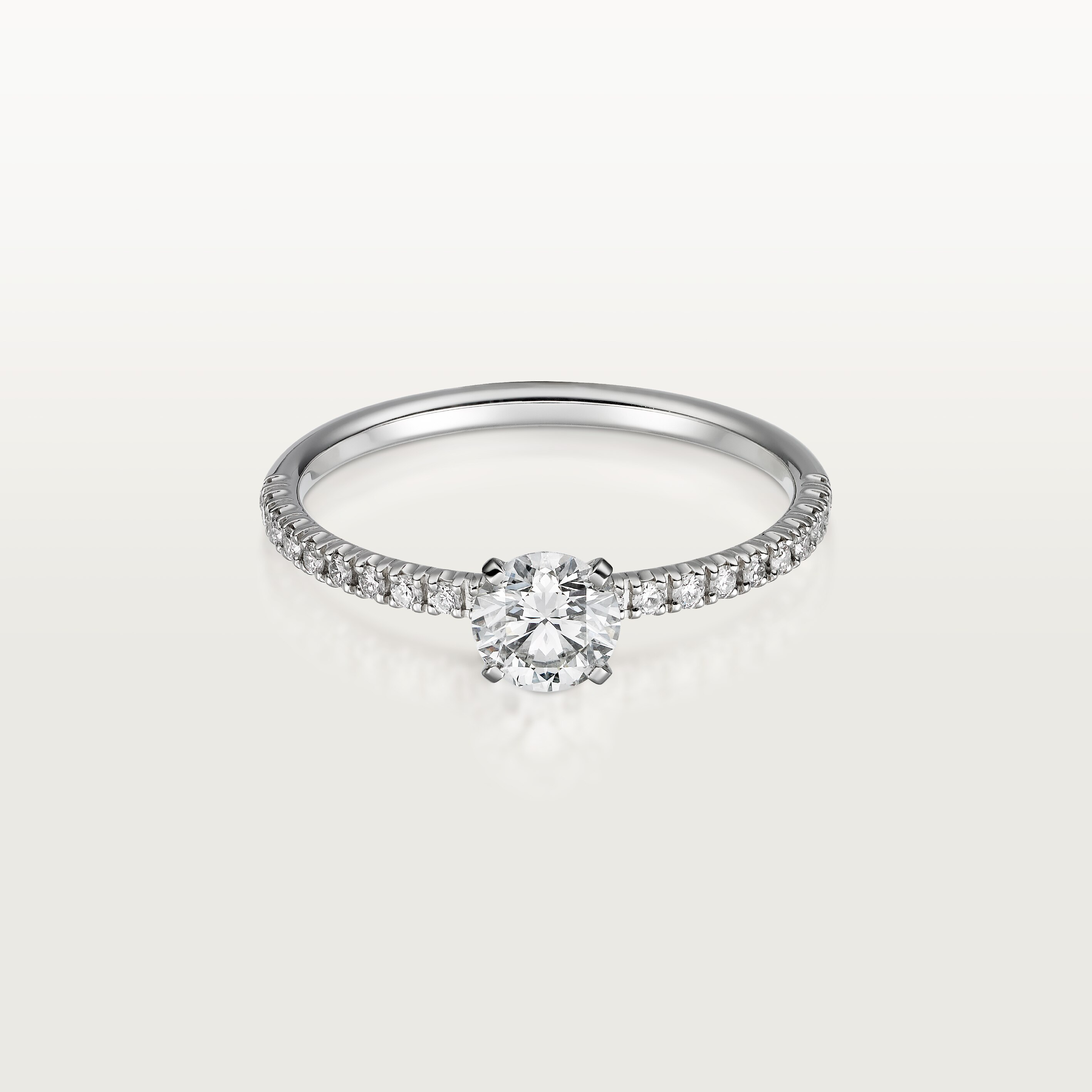 Etincelle de Cartier solitaire, brilliant-cut diamond, paved 